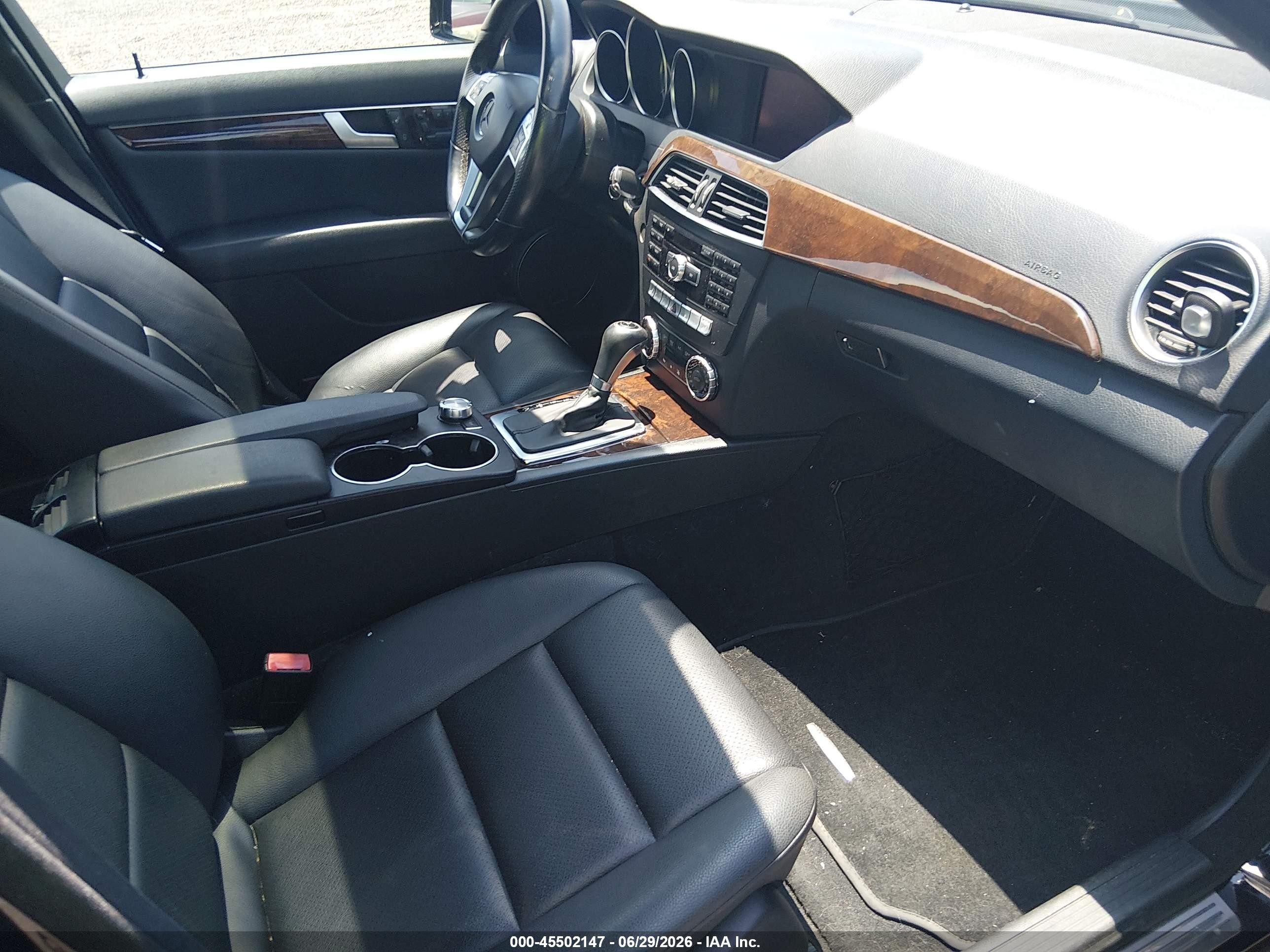 2014 Mercedes-benz C 300 Sport 4matic Black vin: WDDGF8AB4EA953247