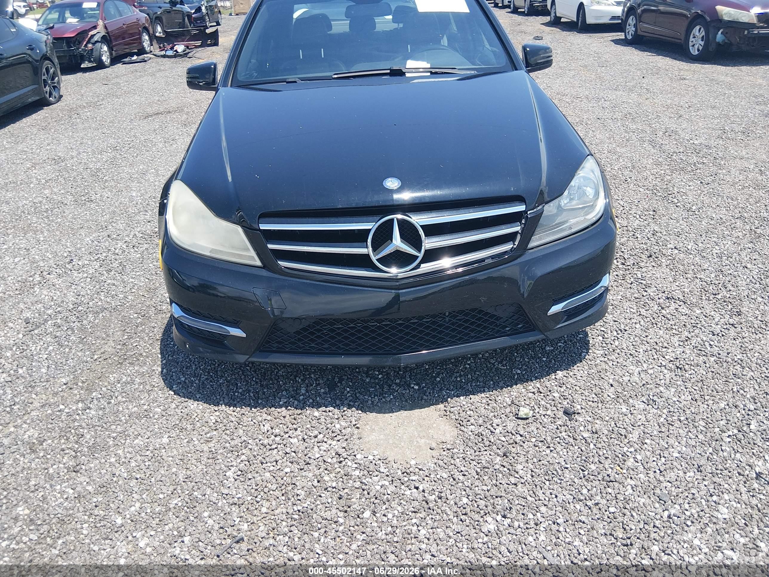 2014 Mercedes-benz C 300 Sport 4matic Black vin: WDDGF8AB4EA953247