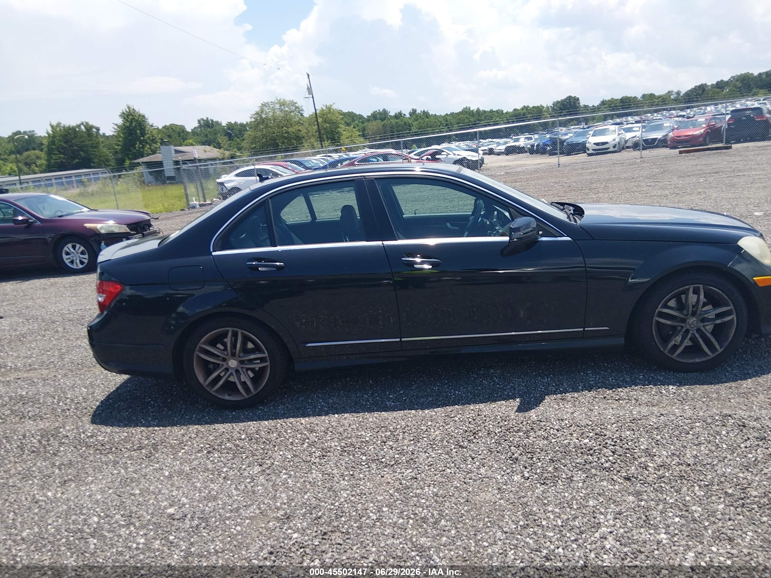 2014 Mercedes-benz C 300 Sport 4matic Black vin: WDDGF8AB4EA953247