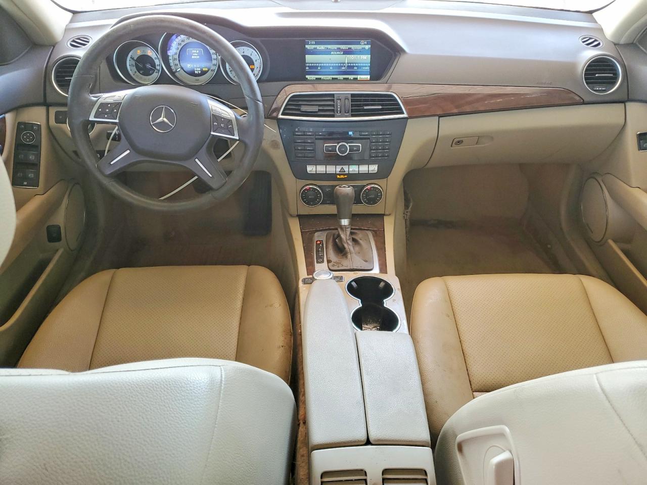 2014 Mercedes-benz C 300 4matic Белый vin: WDDGF8AB4EG178543