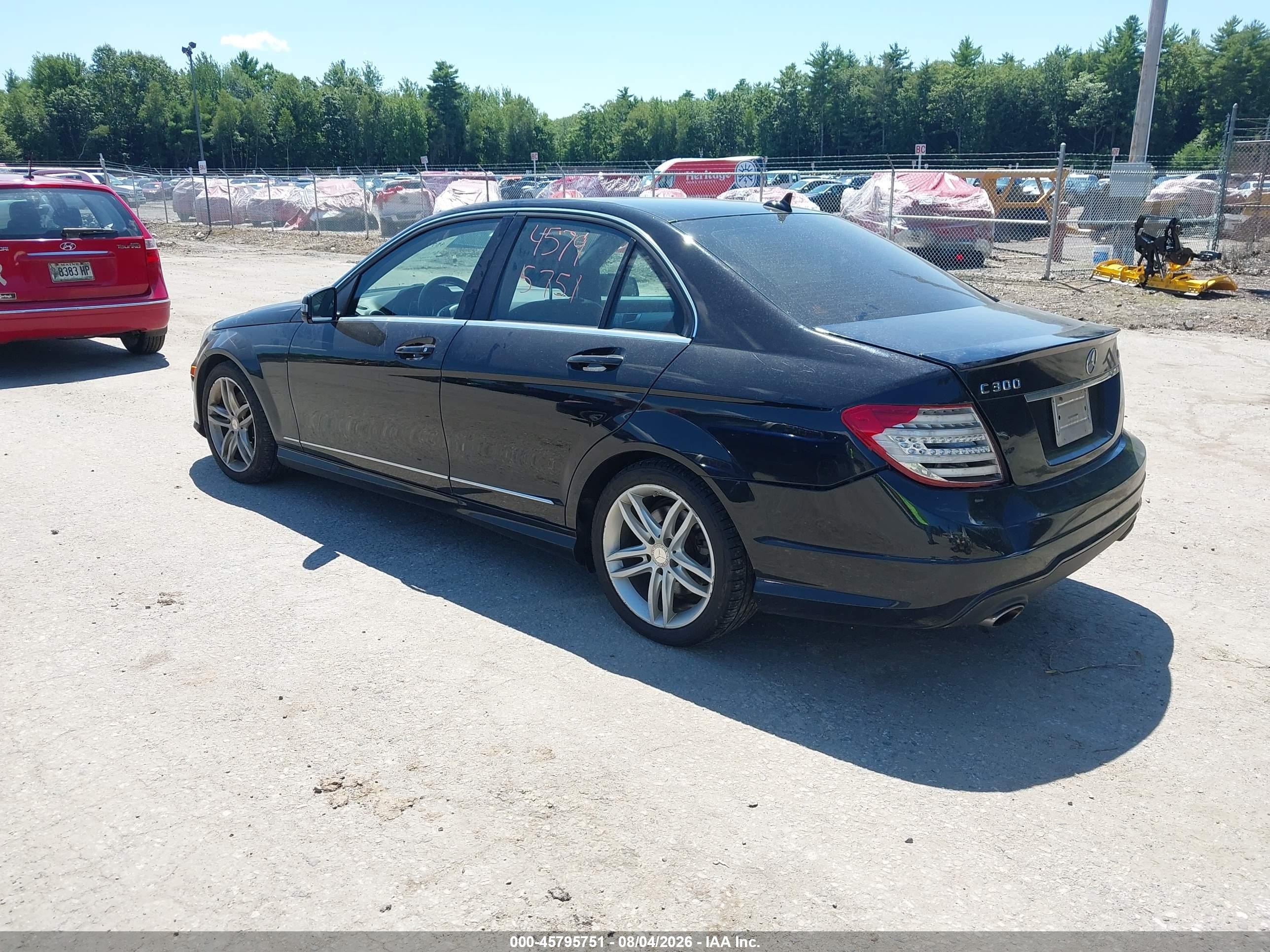 2014 Mercedes-benz C 300 Sport 4matic Black vin: WDDGF8AB4EG245402