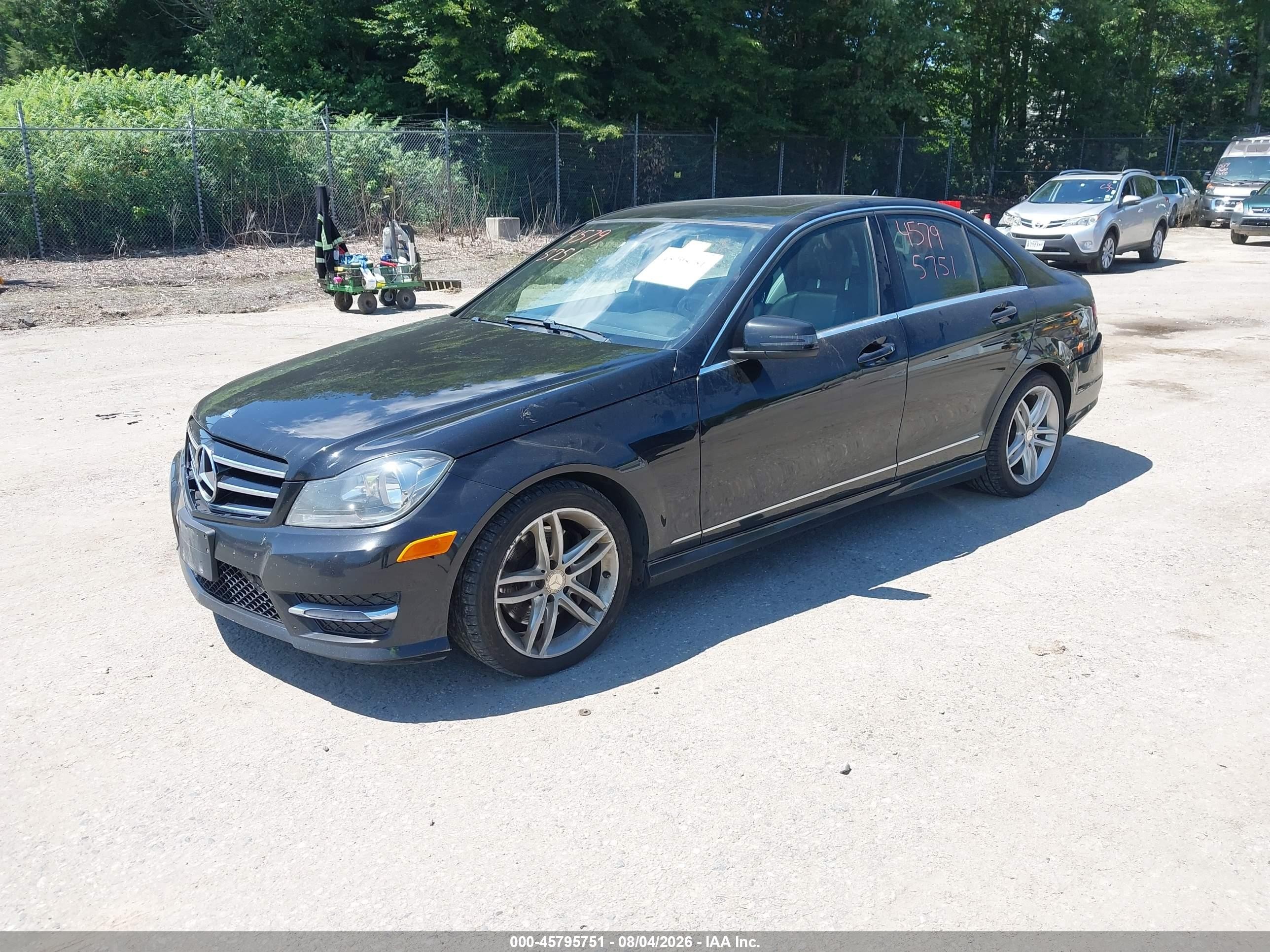 2014 Mercedes-benz C 300 Sport 4matic Black vin: WDDGF8AB4EG245402