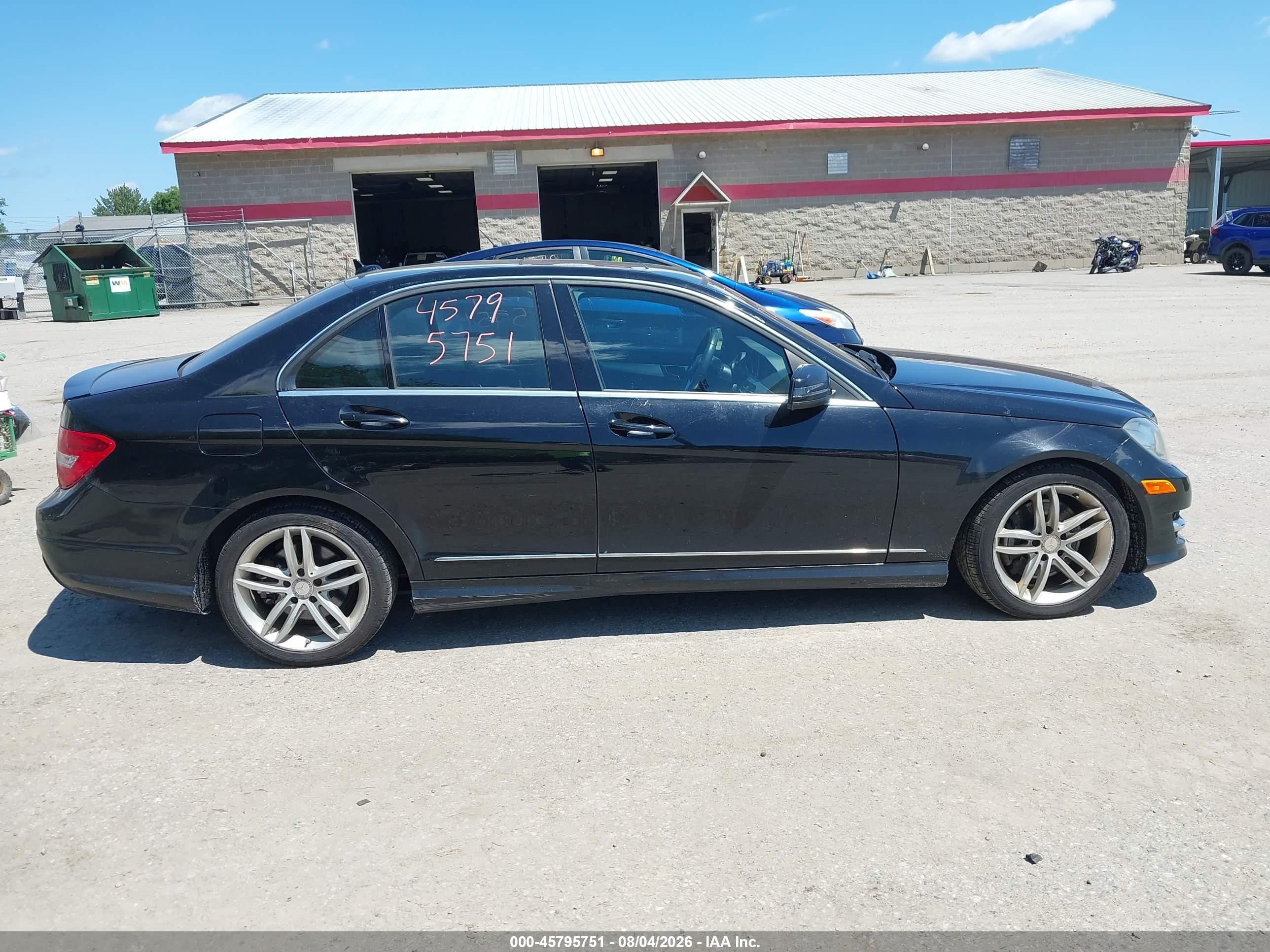 2014 Mercedes-benz C 300 Sport 4matic Black vin: WDDGF8AB4EG245402