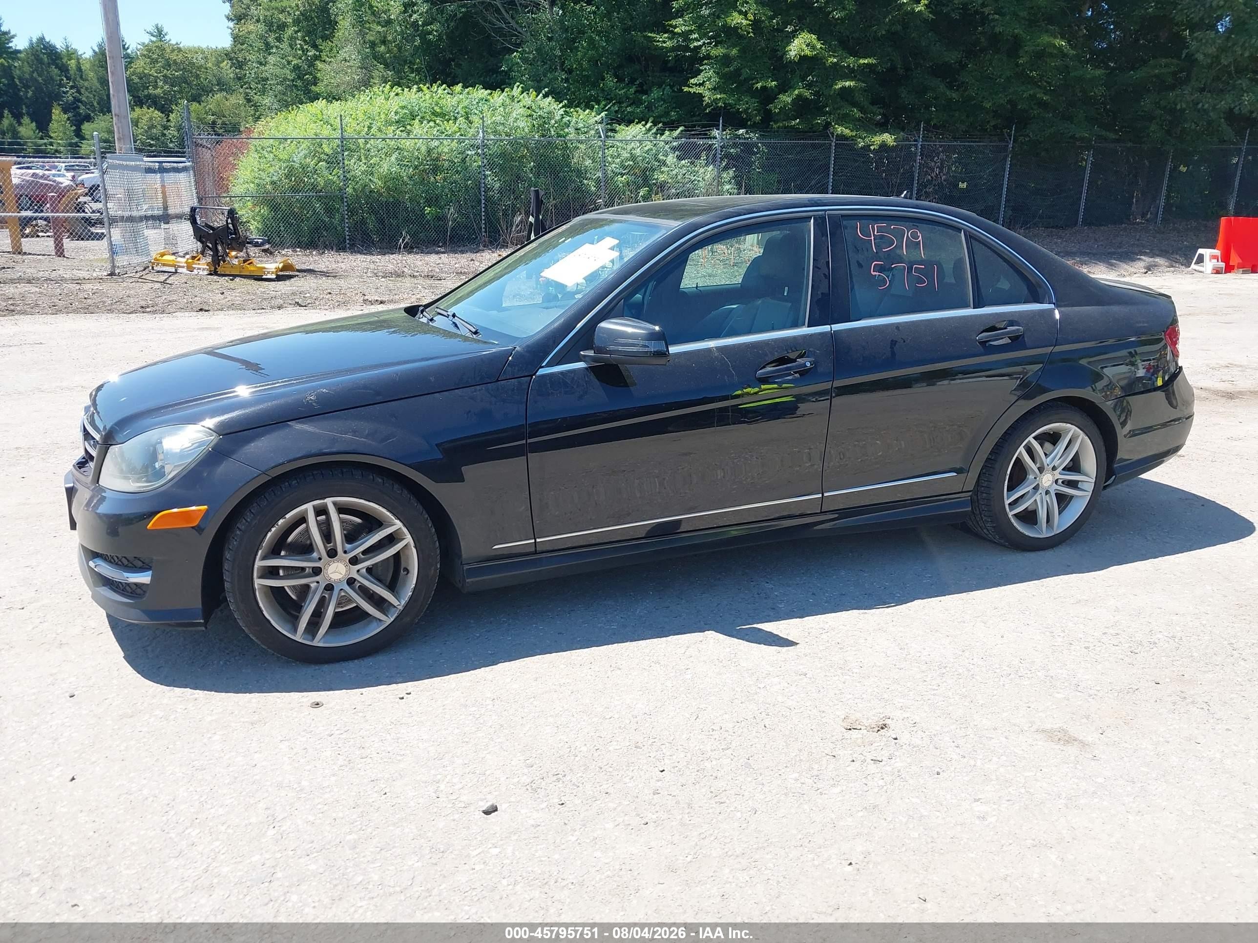 2014 Mercedes-benz C 300 Sport 4matic Black vin: WDDGF8AB4EG245402