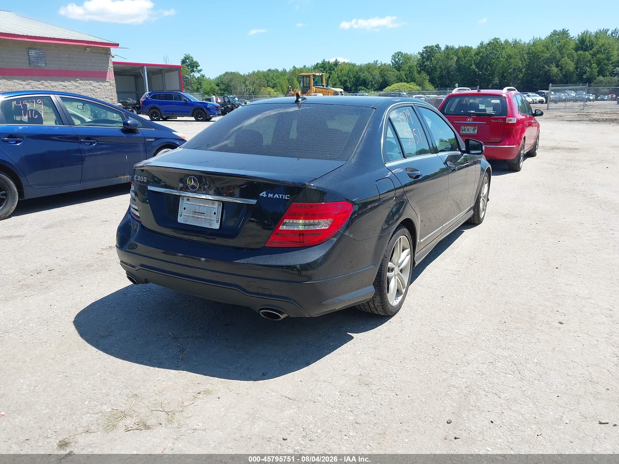 2014 Mercedes-benz C 300 Sport 4matic Black vin: WDDGF8AB4EG245402