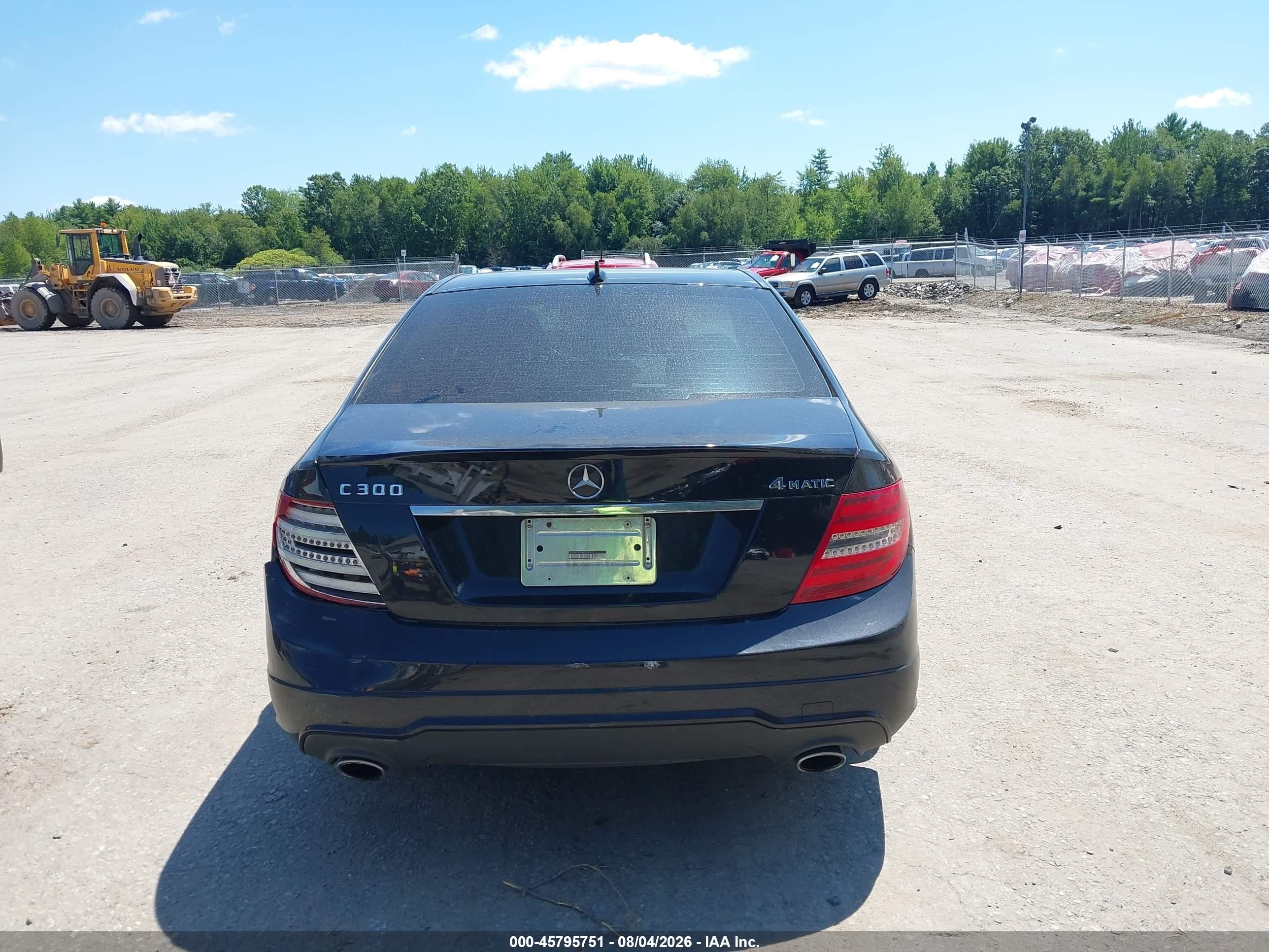 2014 Mercedes-benz C 300 Sport 4matic Black vin: WDDGF8AB4EG245402