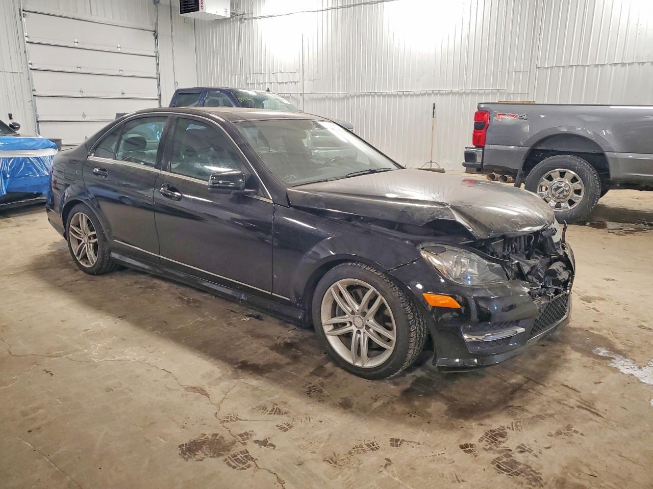 2014 Mercedes-benz C 300 4matic Black vin: WDDGF8AB4ER306235