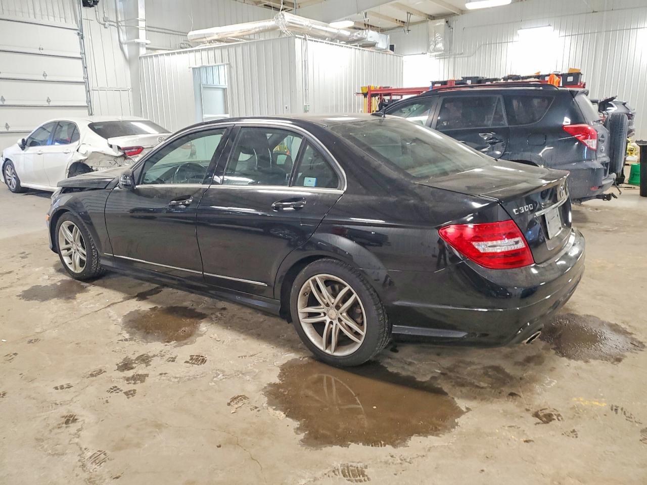 2014 Mercedes-benz C 300 4matic Black vin: WDDGF8AB4ER306235