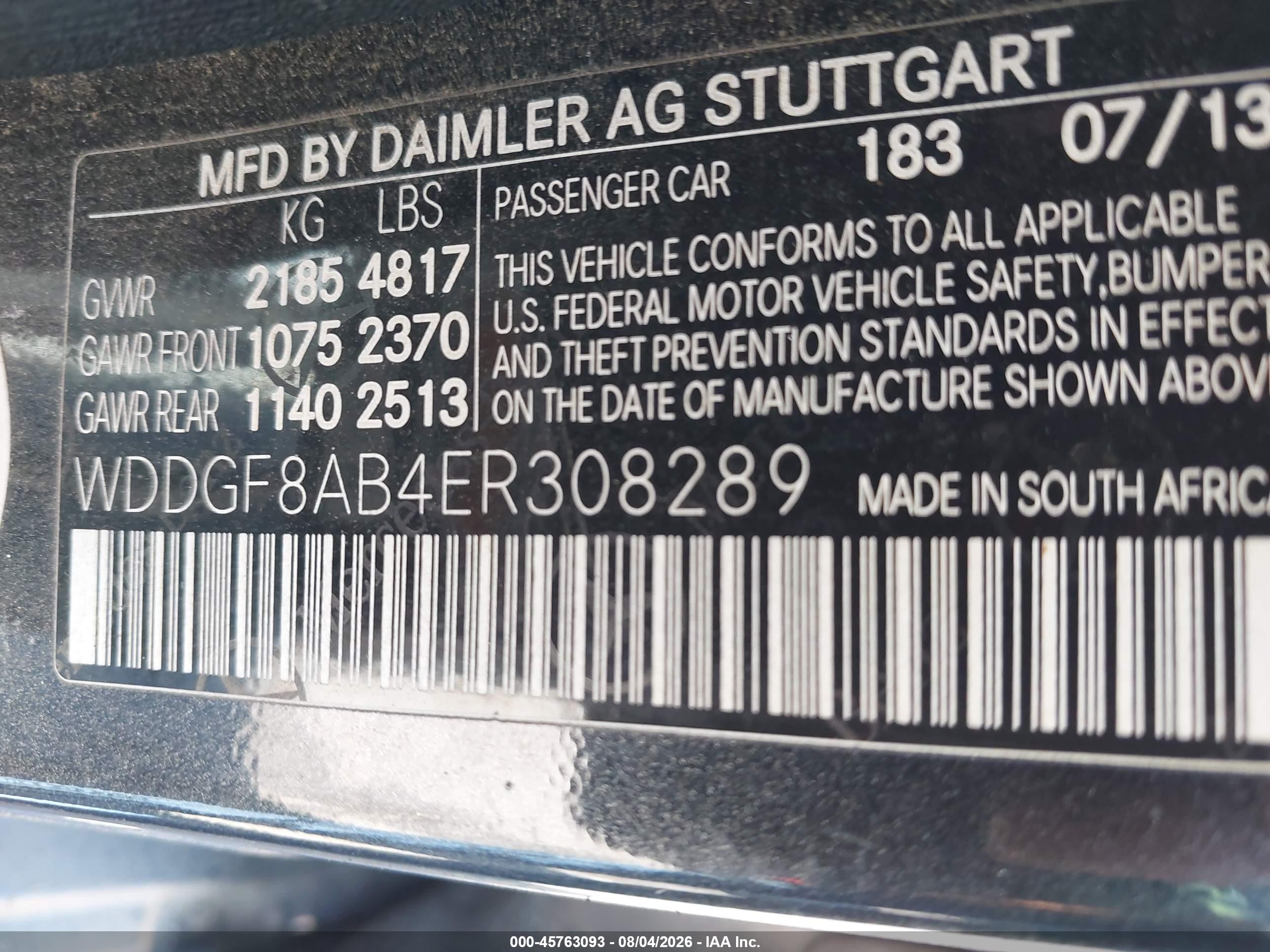 2014 Mercedes-benz C 300 Sport 4matic Gray vin: WDDGF8AB4ER308289