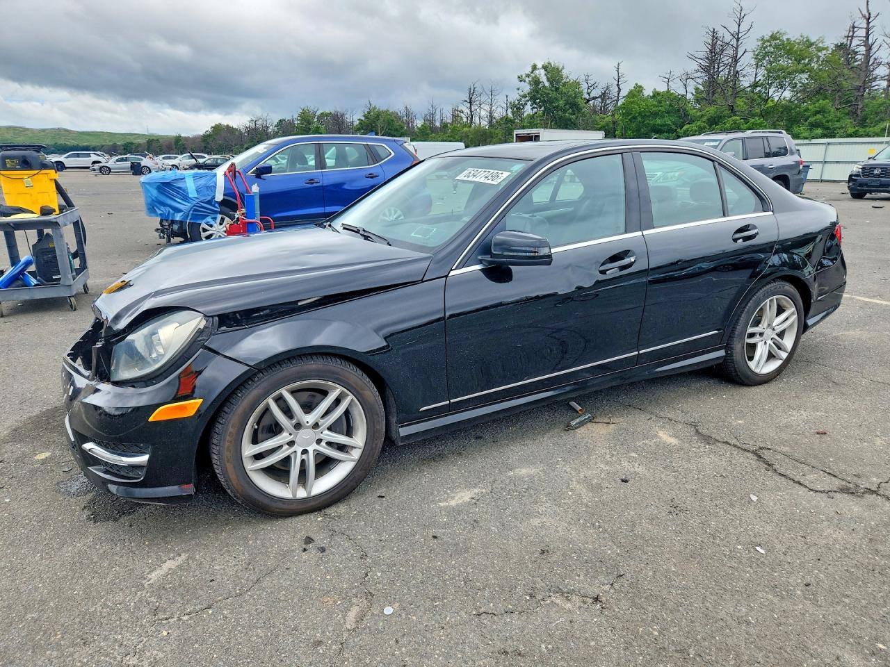2014 Mercedes-benz C Class Black vin: WDDGF8AB4ER311094