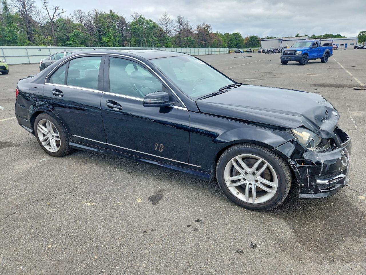 2014 Mercedes-benz C Class Black vin: WDDGF8AB4ER311094