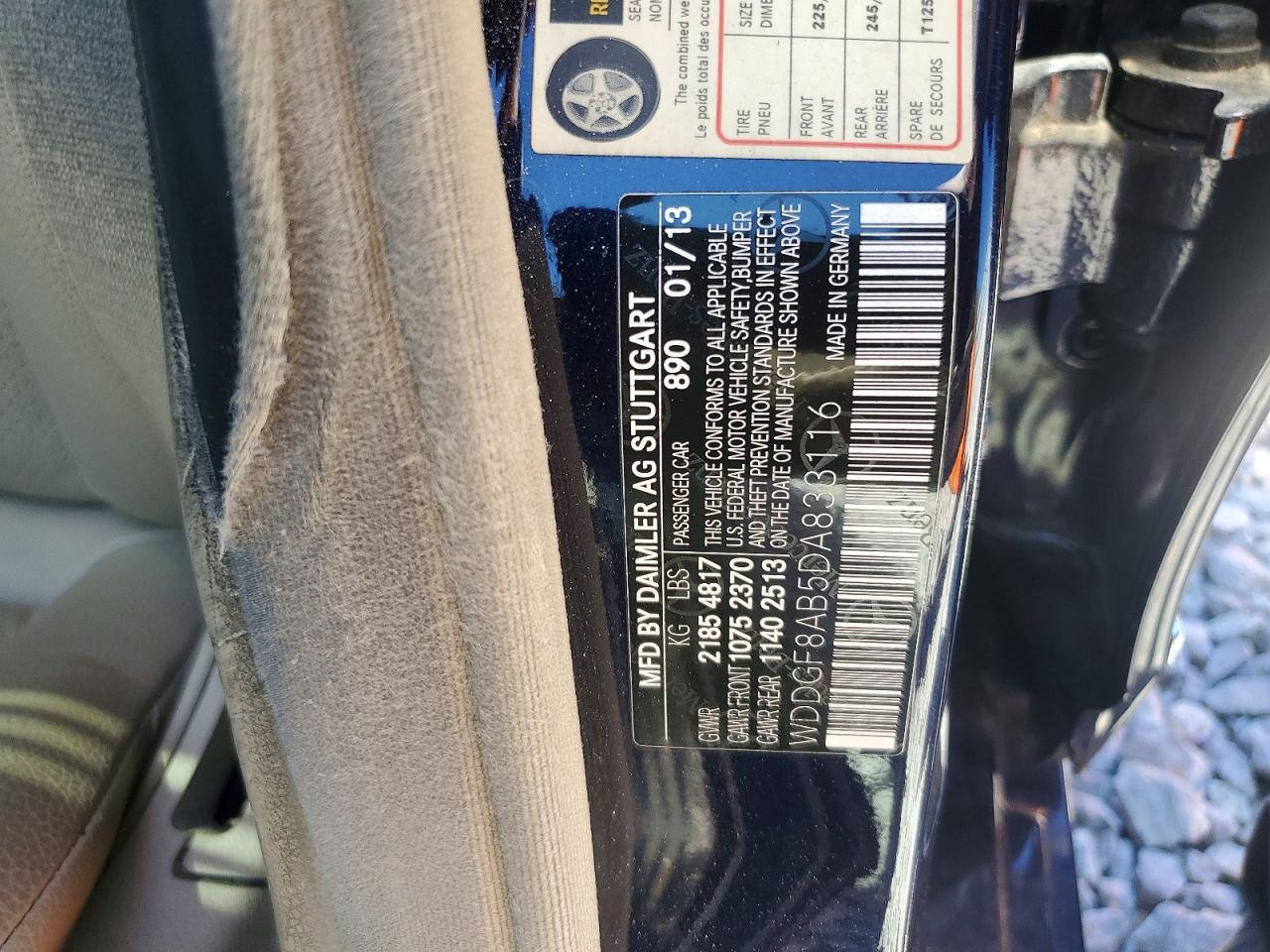 2013 Mercedes-benz C 300 4matic Blue vin: WDDGF8AB5DA833116