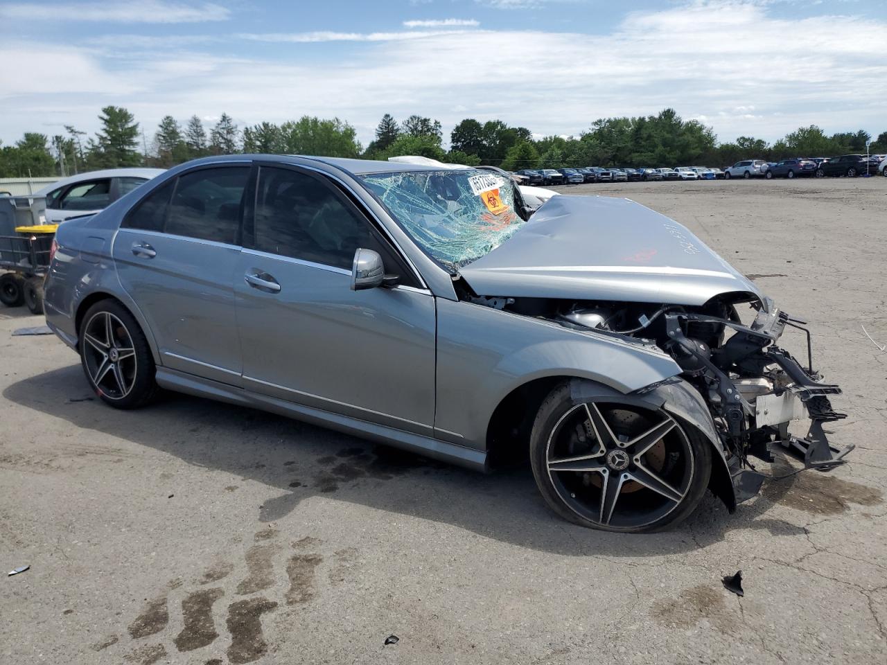 2013 Mercedes-benz C 300 4matic Silver vin: WDDGF8AB5DG086761