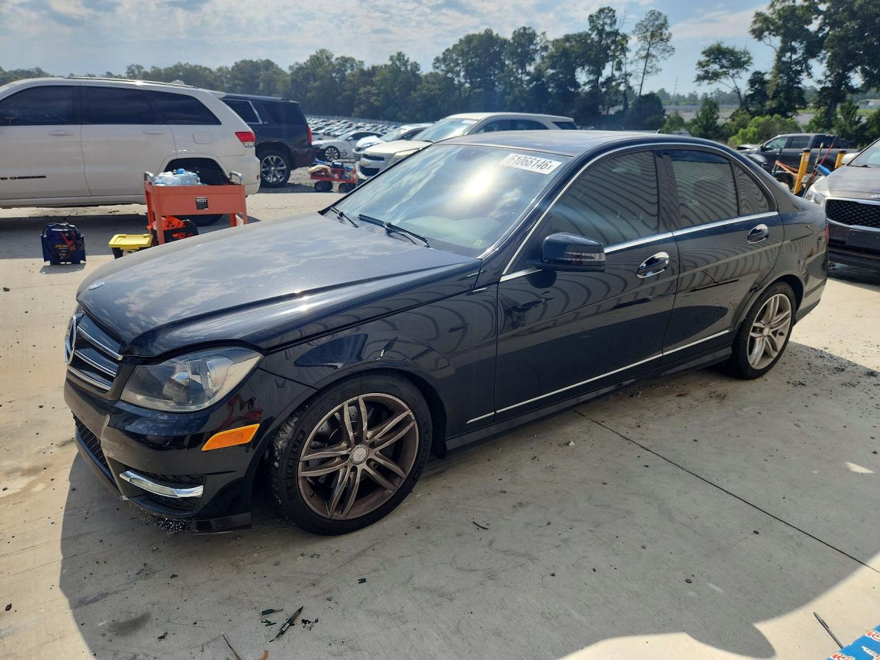 2013 Mercedes-benz C 300 4matic Black vin: WDDGF8AB5DR251776