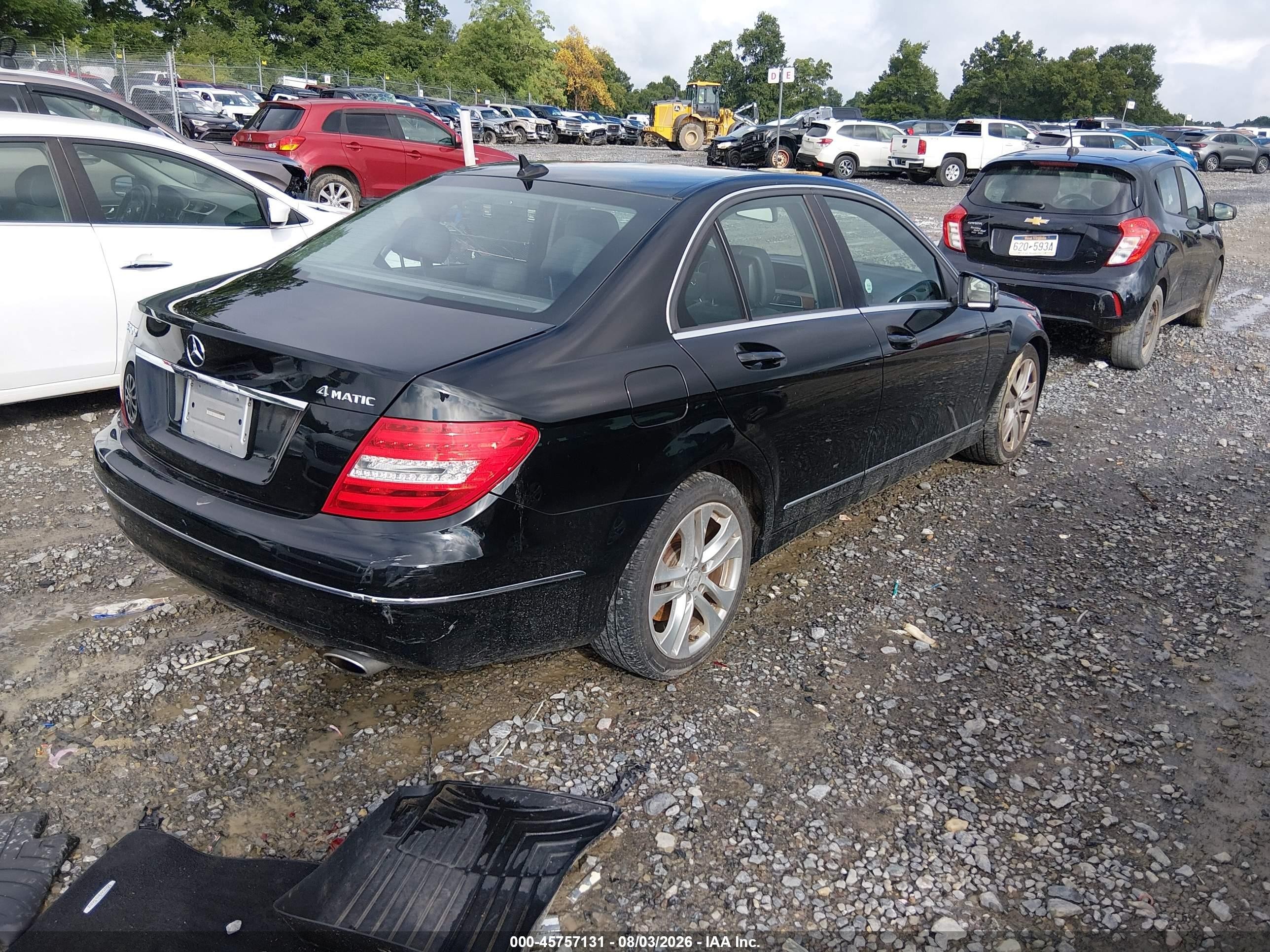 2013 Mercedes-benz C 300 Luxury 4matic Black vin: WDDGF8AB5DR254564