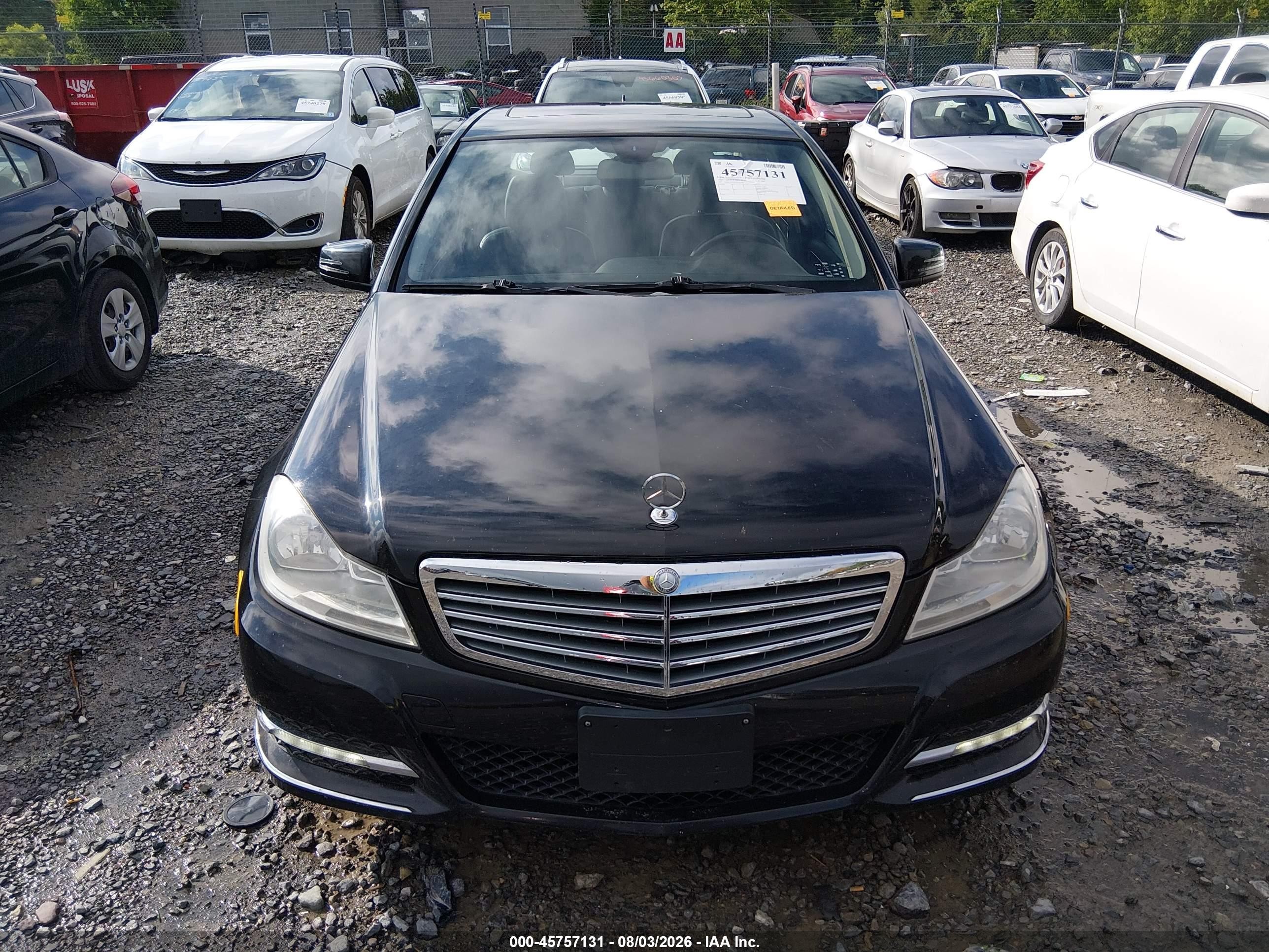 2013 Mercedes-benz C 300 Luxury 4matic Black vin: WDDGF8AB5DR254564