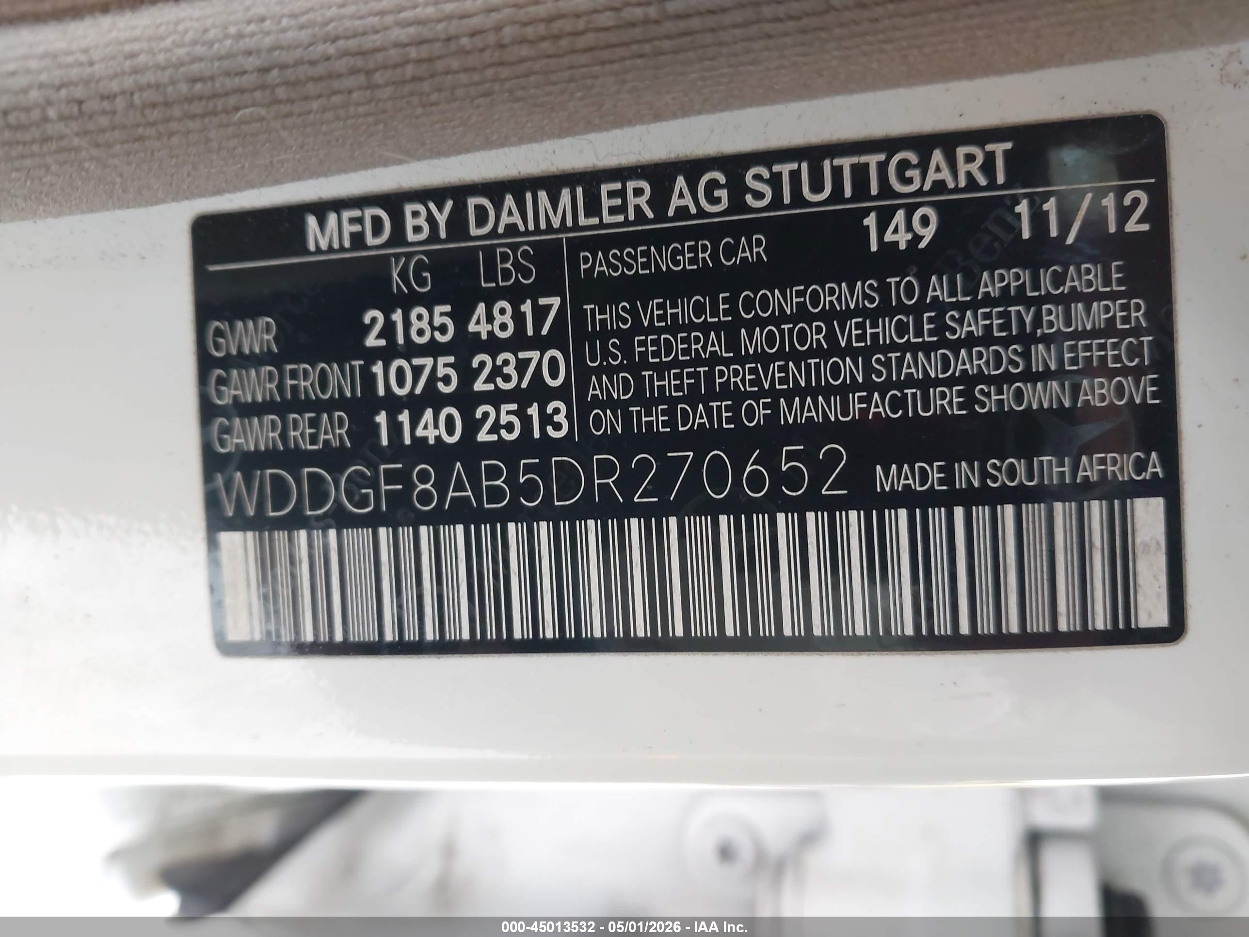 2013 Mercedes-benz C 300 Luxury 4matic White vin: WDDGF8AB5DR270652