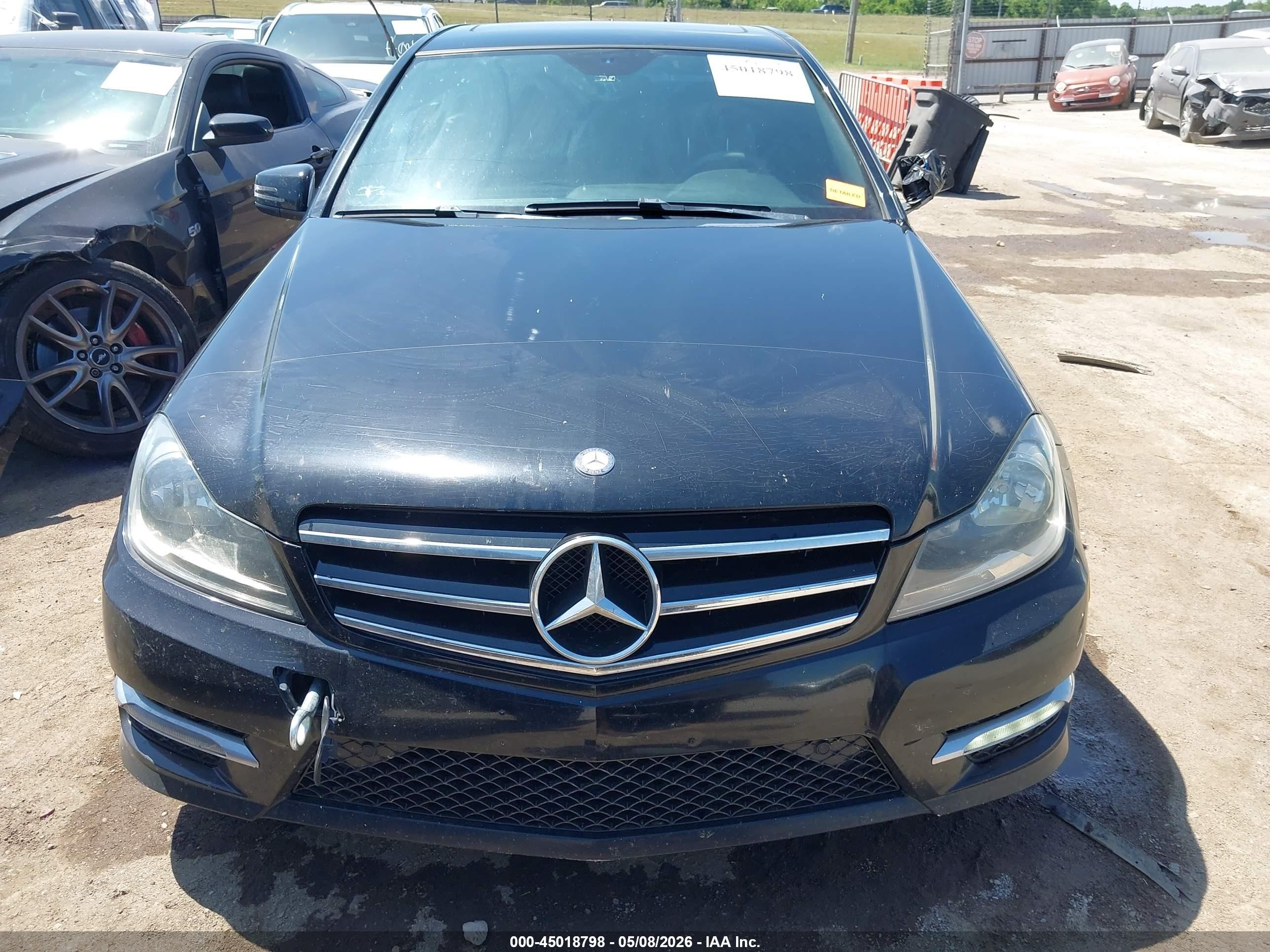 2013 Mercedes-benz C 300 Sport 4matic Black vin: WDDGF8AB5DR288651