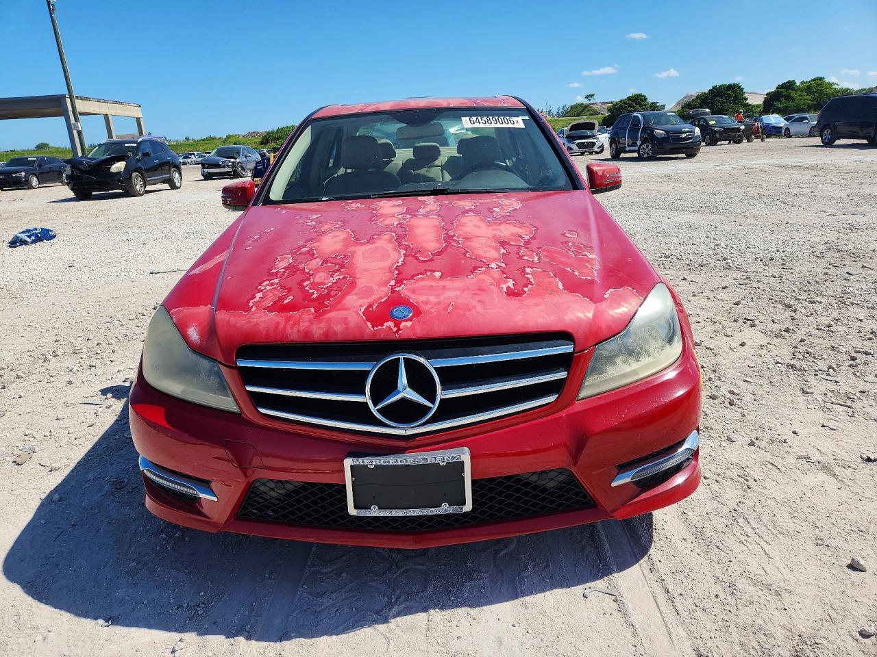 2014 Mercedes-benz C 300 4matic Красный vin: WDDGF8AB5EA936103