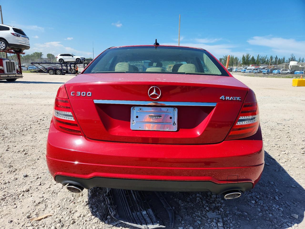 2014 Mercedes-benz C 300 4matic Красный vin: WDDGF8AB5EA936103