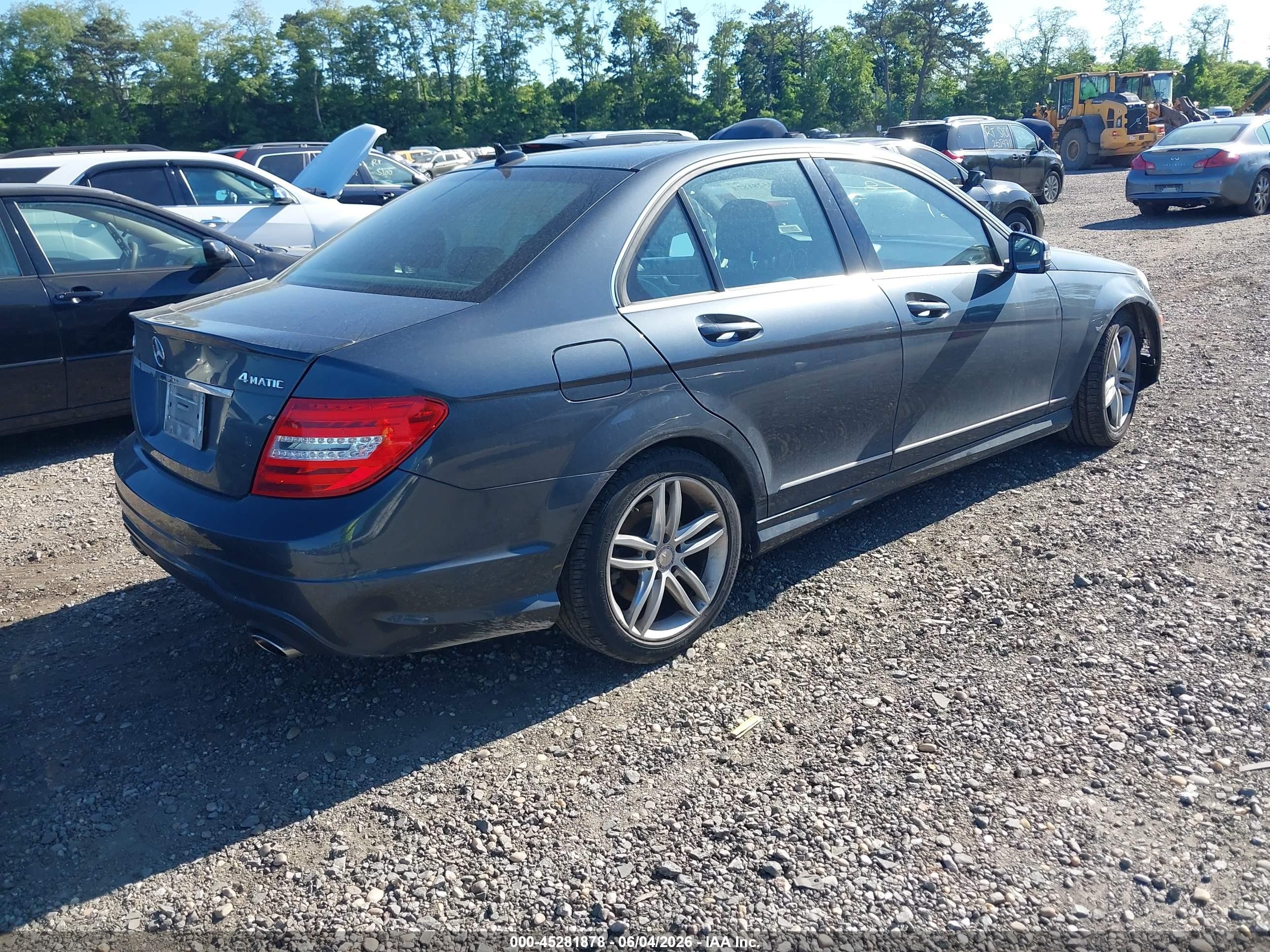 2014 Mercedes-benz C 300 Sport 4matic Gray vin: WDDGF8AB5EA939941