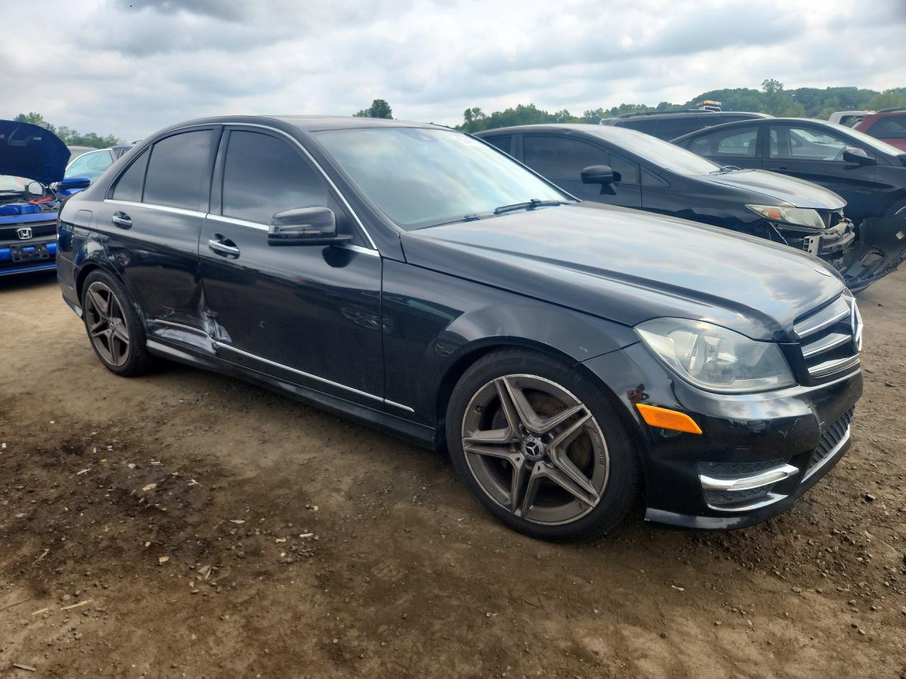 2014 Mercedes-benz C 300 4matic Black vin: WDDGF8AB5EA940524
