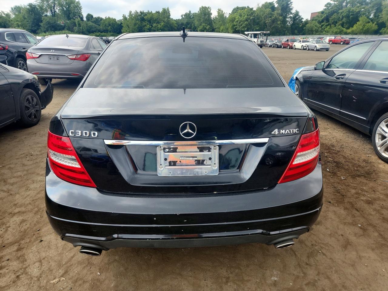 2014 Mercedes-benz C 300 4matic Black vin: WDDGF8AB5EA940524
