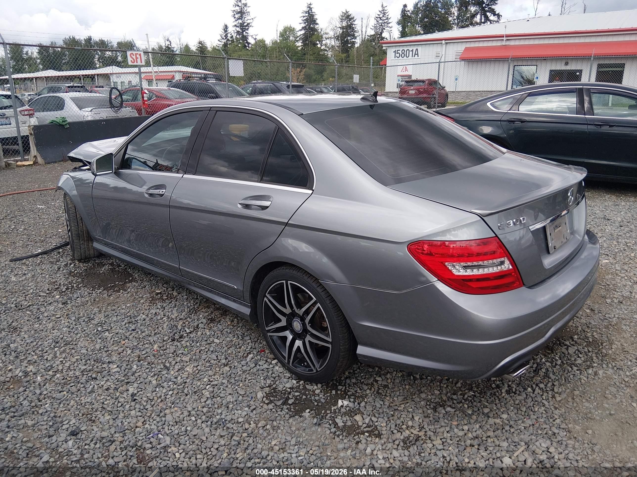 2014 Mercedes-benz C 300 Sport 4matic Gray vin: WDDGF8AB5EG171584
