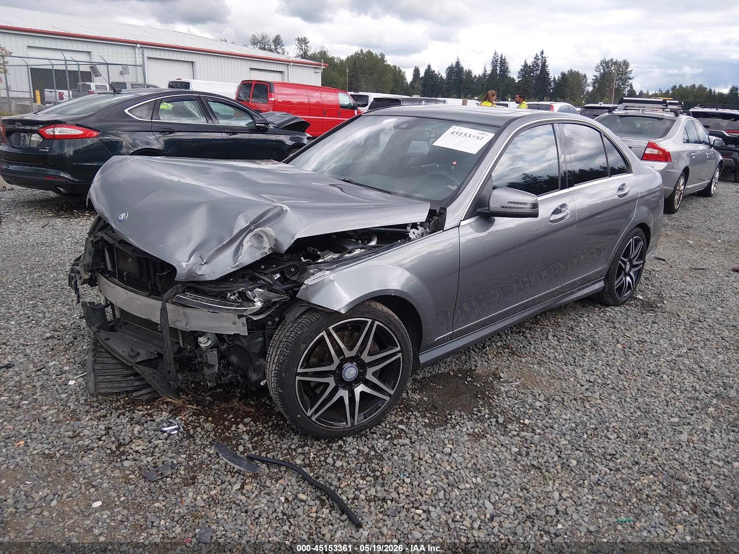 2014 Mercedes-benz C 300 Sport 4matic Gray vin: WDDGF8AB5EG171584