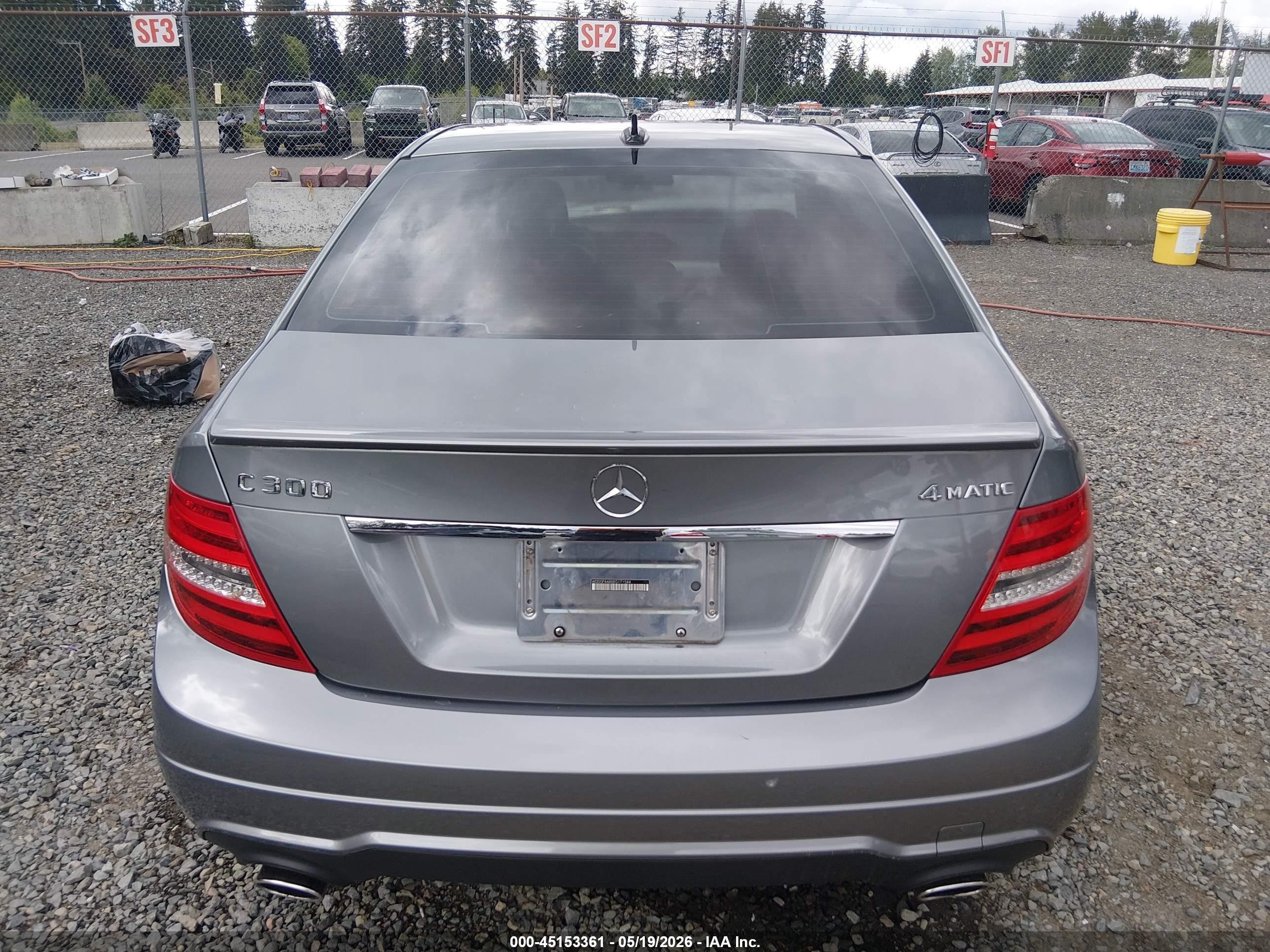 2014 Mercedes-benz C 300 Sport 4matic Gray vin: WDDGF8AB5EG171584