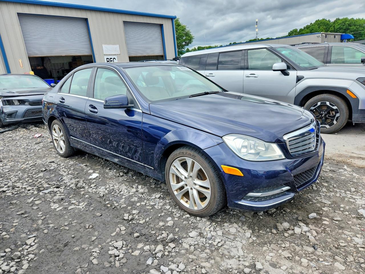 2014 Mercedes-benz C 300 4matic Blue vin: WDDGF8AB5EG180978