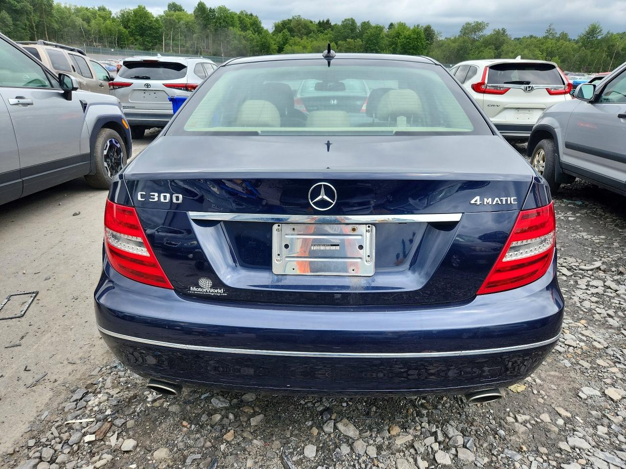2014 Mercedes-benz C 300 4matic Blue vin: WDDGF8AB5EG180978