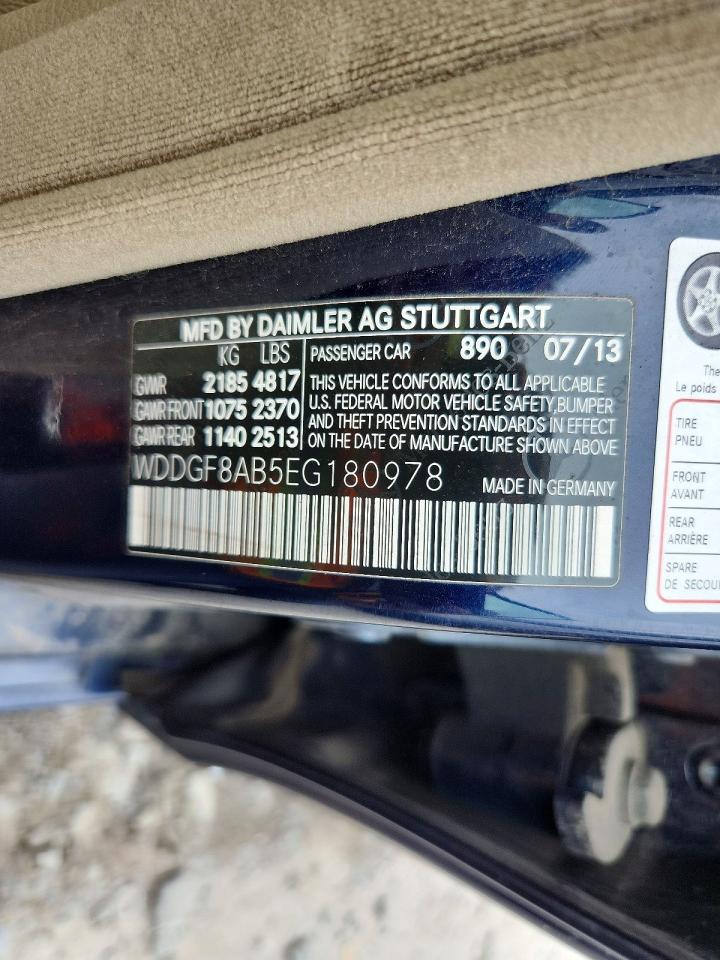 2014 Mercedes-benz C 300 4matic Blue vin: WDDGF8AB5EG180978