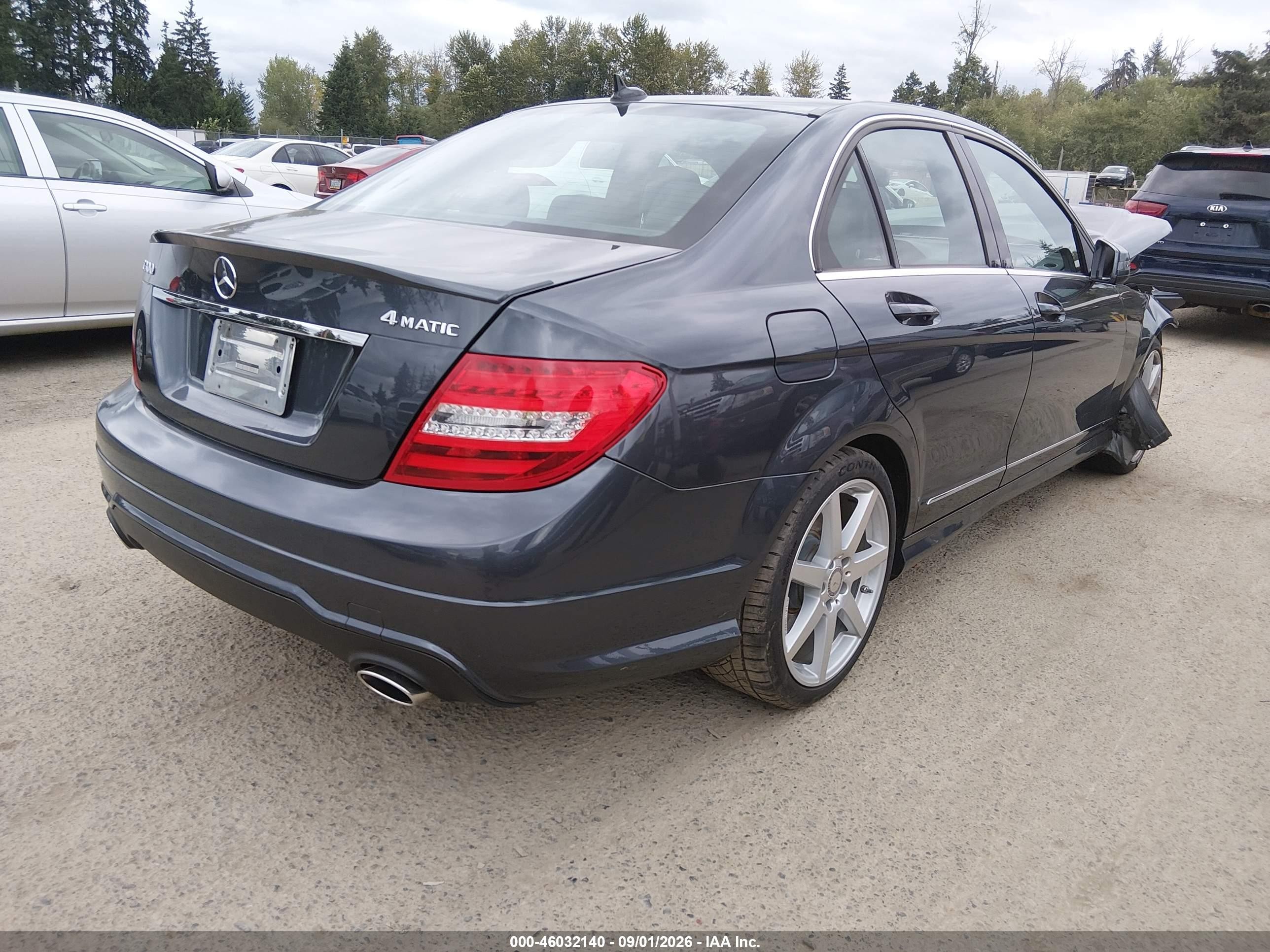 2014 Mercedes-benz C 300 Sport 4matic Gray vin: WDDGF8AB5EG252052