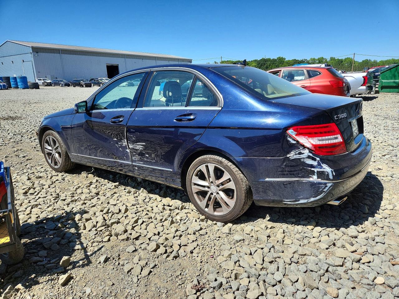 2014 Mercedes-benz C 300 4matic Blue vin: WDDGF8AB5ER303036