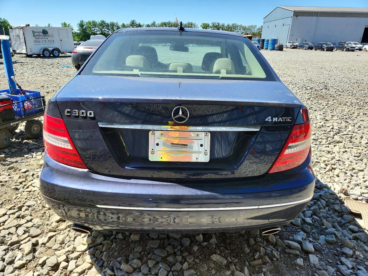 2014 Mercedes-benz C 300 4matic Blue vin: WDDGF8AB5ER303036