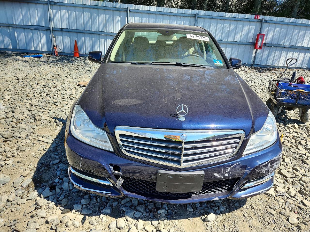 2014 Mercedes-benz C 300 4matic Blue vin: WDDGF8AB5ER303036
