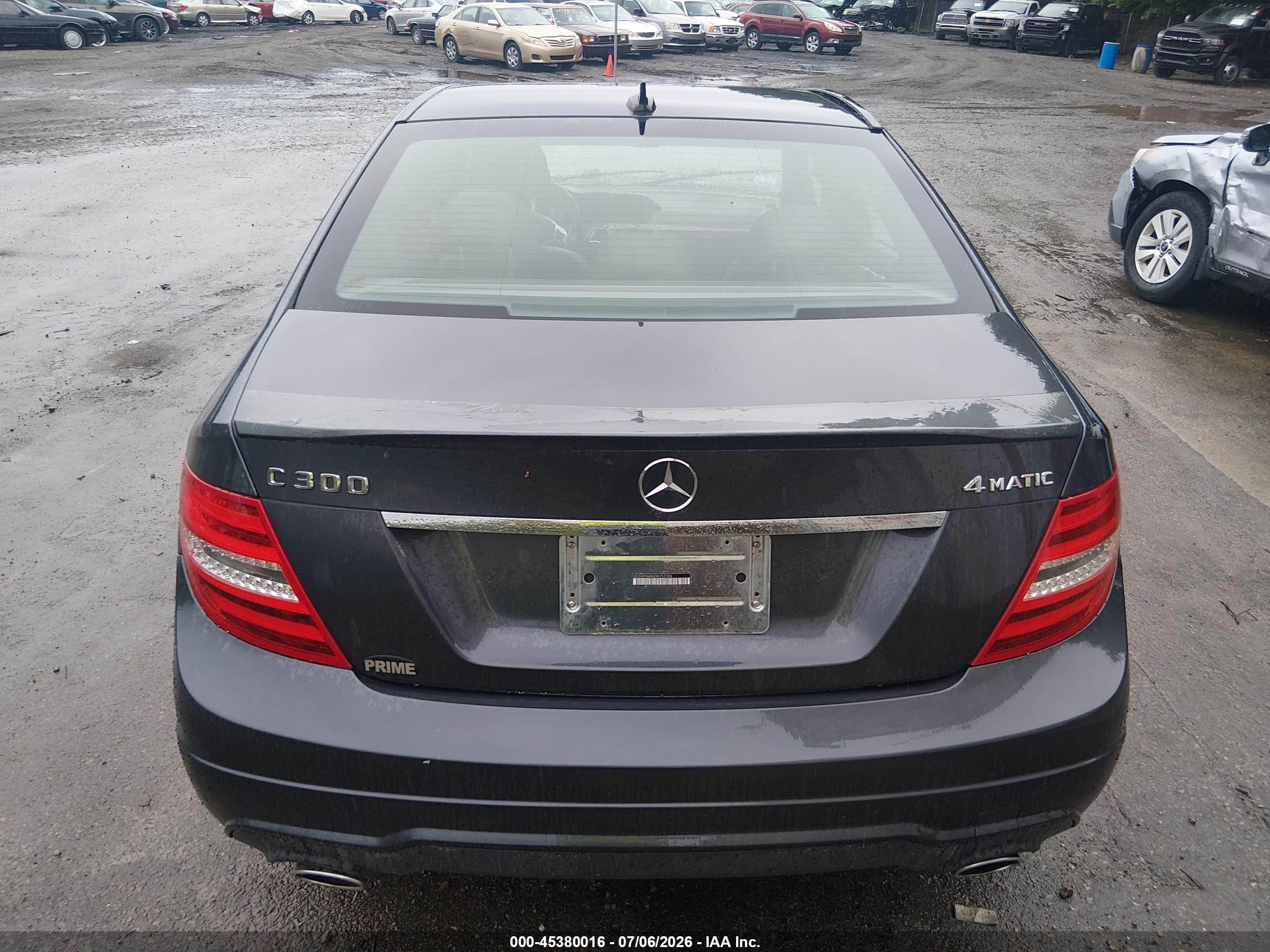 2013 Mercedes-benz C 300 Sport 4matic Gray vin: WDDGF8AB6DR252306