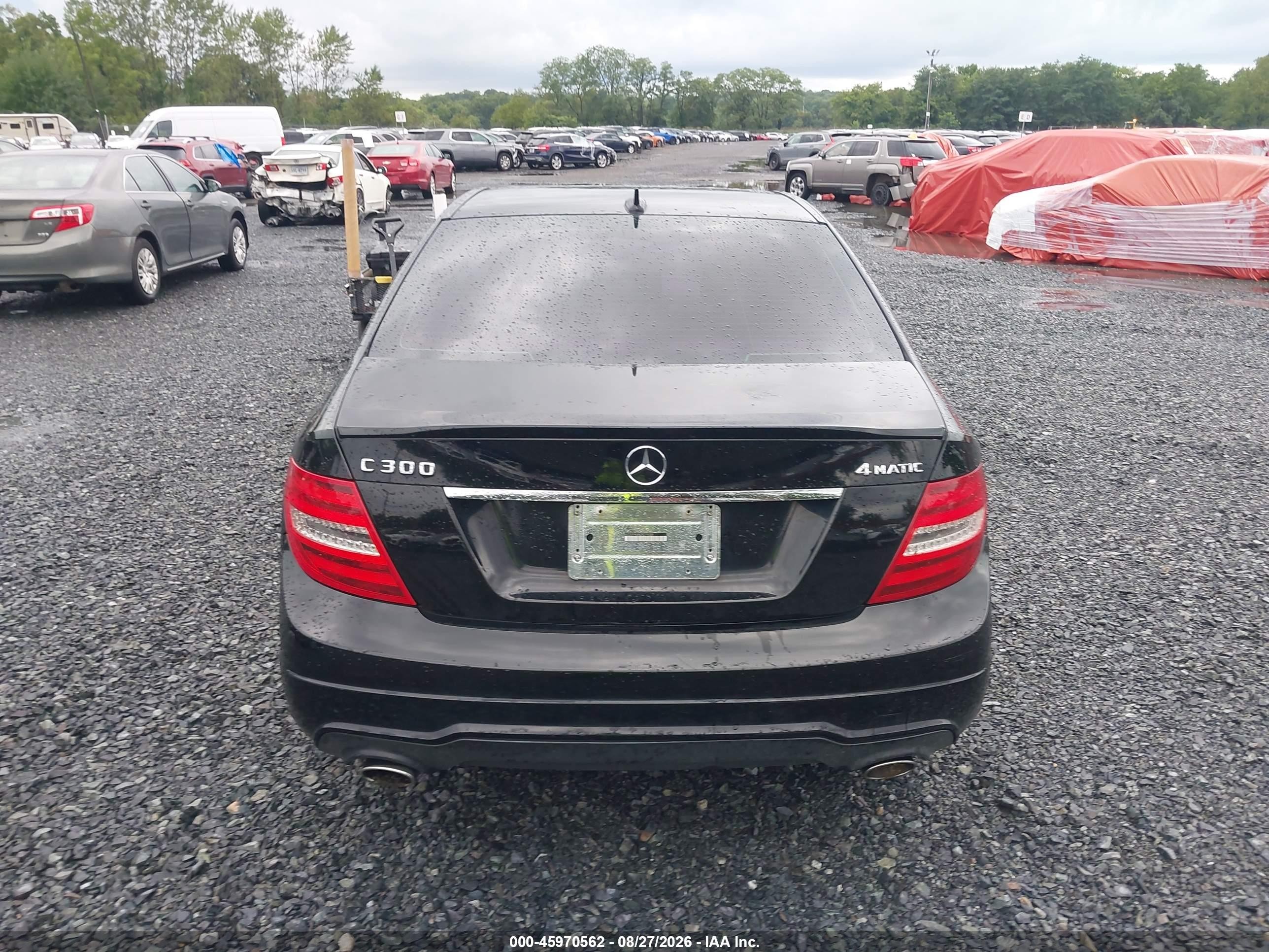 2013 Mercedes-benz C 300 Sport 4matic Black vin: WDDGF8AB6DR299030
