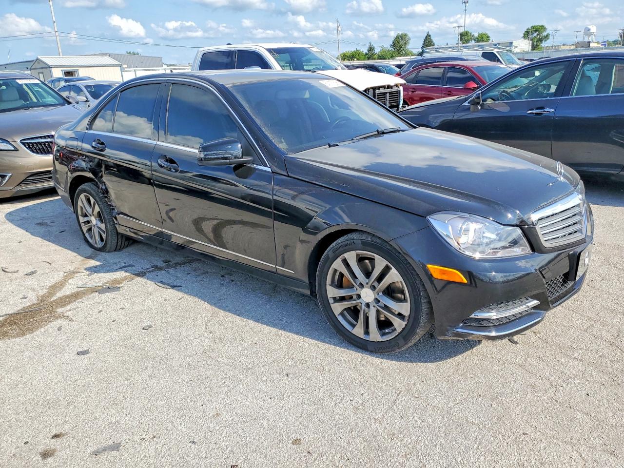 2014 Mercedes-benz C 300 4matic Black vin: WDDGF8AB6EA920721