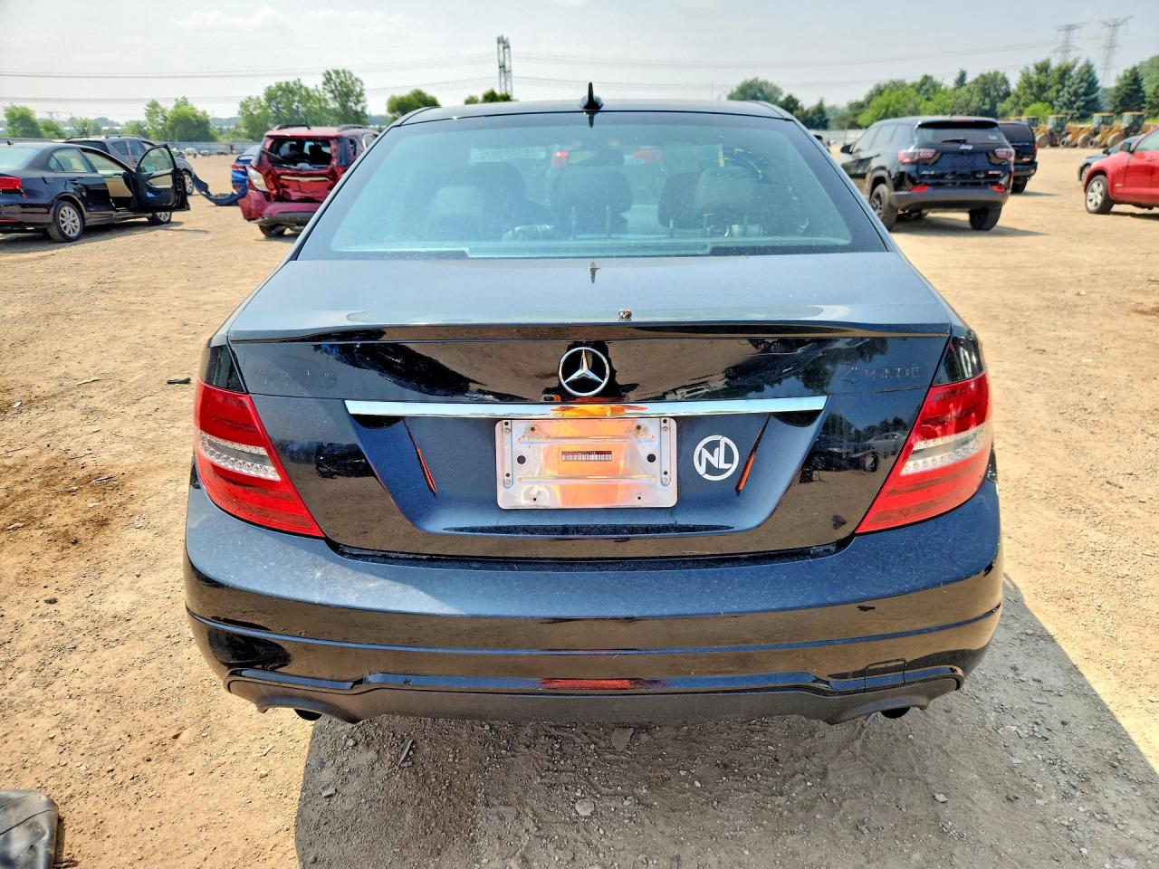 2014 Mercedes-benz C 300 4matic Black vin: WDDGF8AB6EA921948