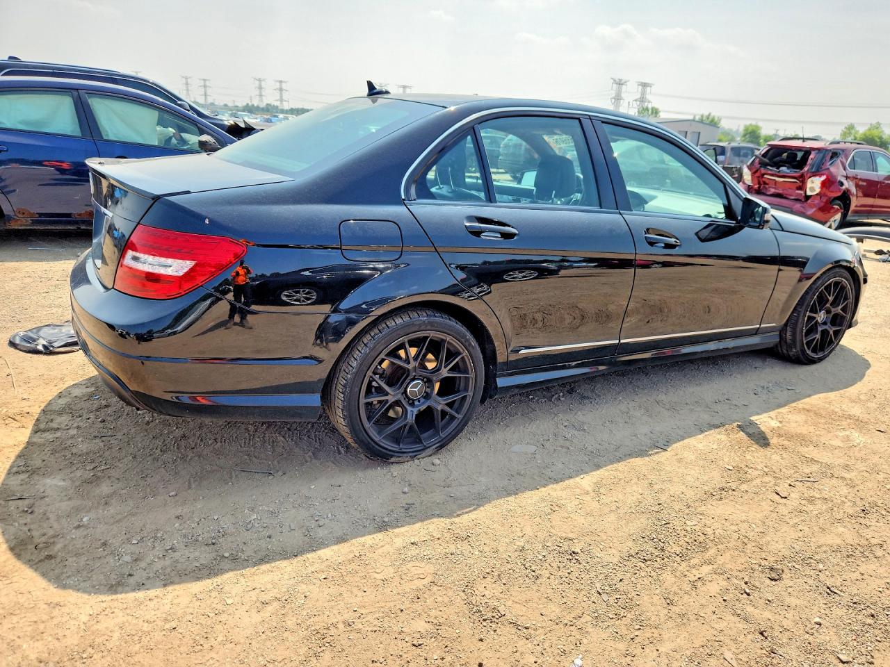 2014 Mercedes-benz C 300 4matic Black vin: WDDGF8AB6EA921948