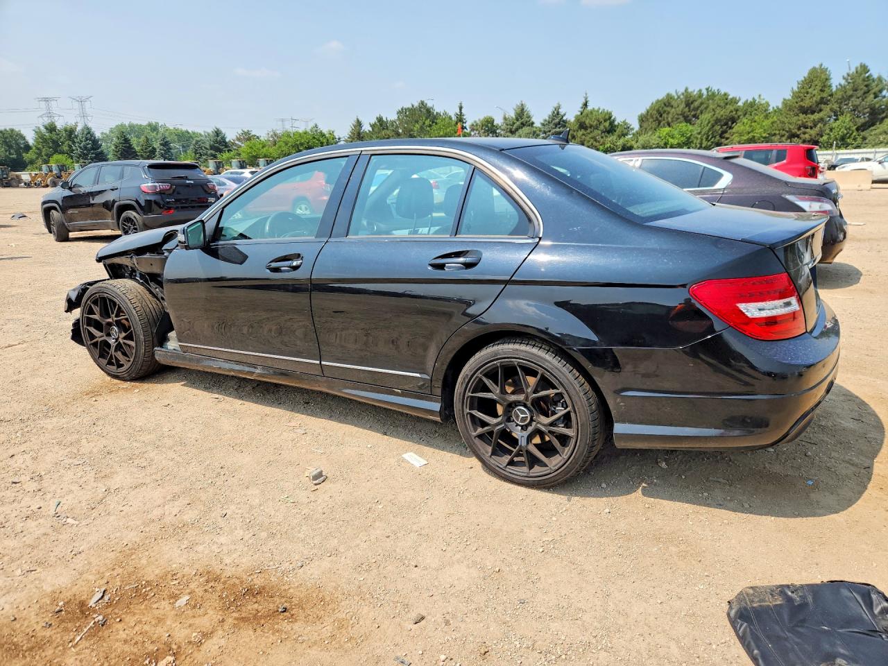 2014 Mercedes-benz C 300 4matic Black vin: WDDGF8AB6EA921948