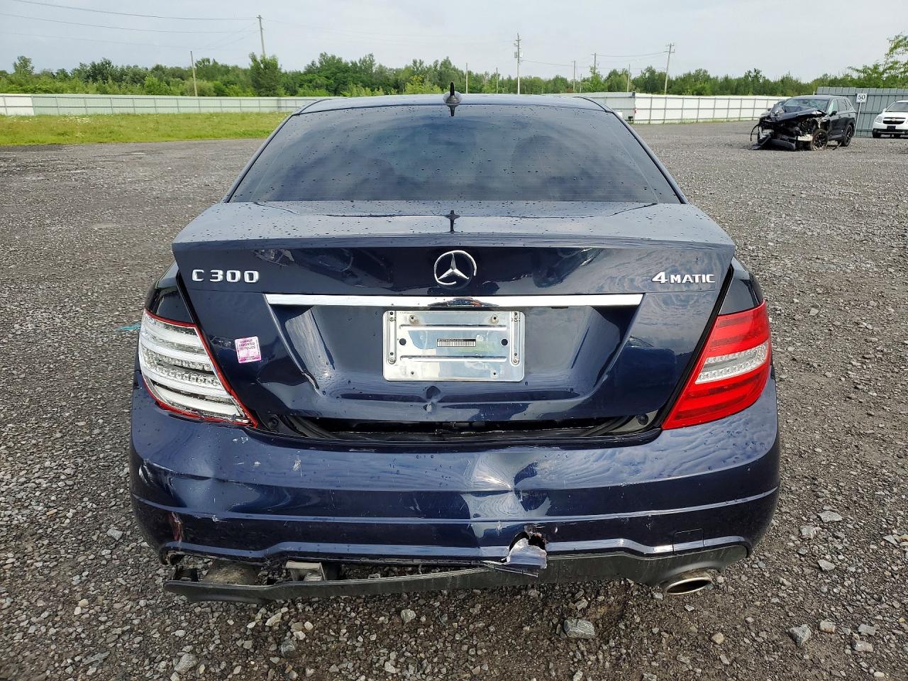 2014 Mercedes-benz C 300 4matic Blue vin: WDDGF8AB6EA939950