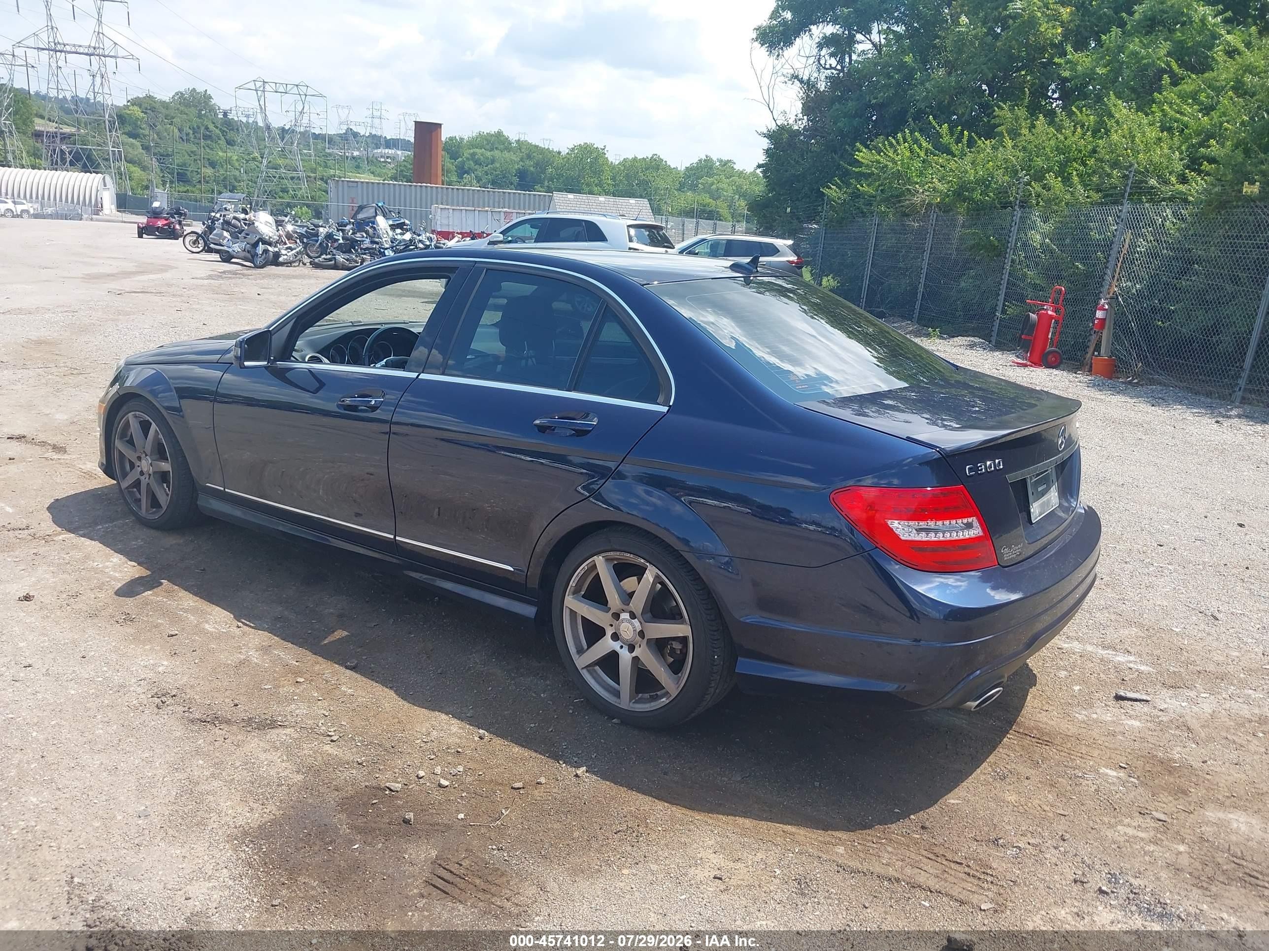 2014 Mercedes-benz C 300 Sport 4matic Blue vin: WDDGF8AB6EA964914