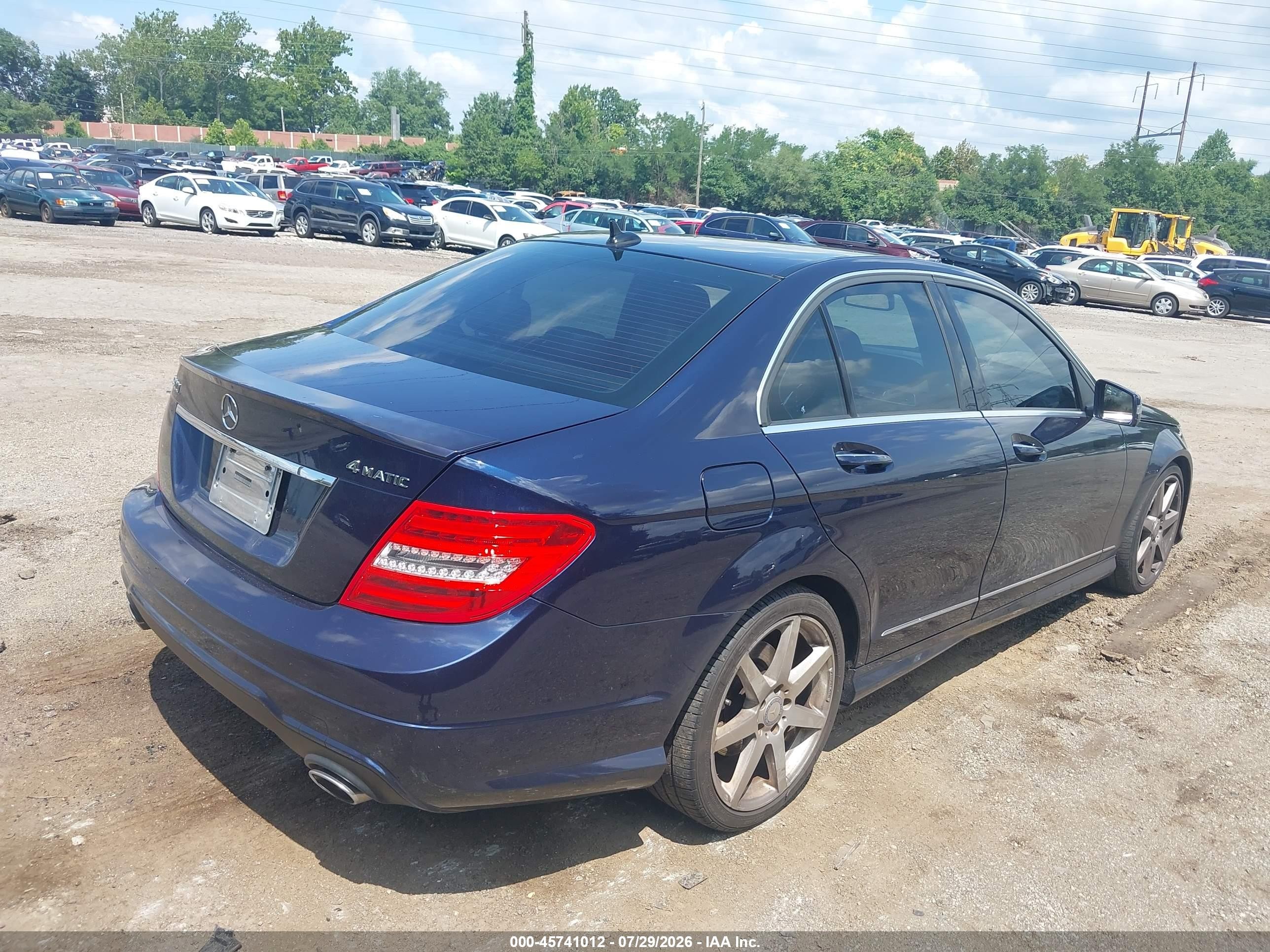 2014 Mercedes-benz C 300 Sport 4matic Blue vin: WDDGF8AB6EA964914