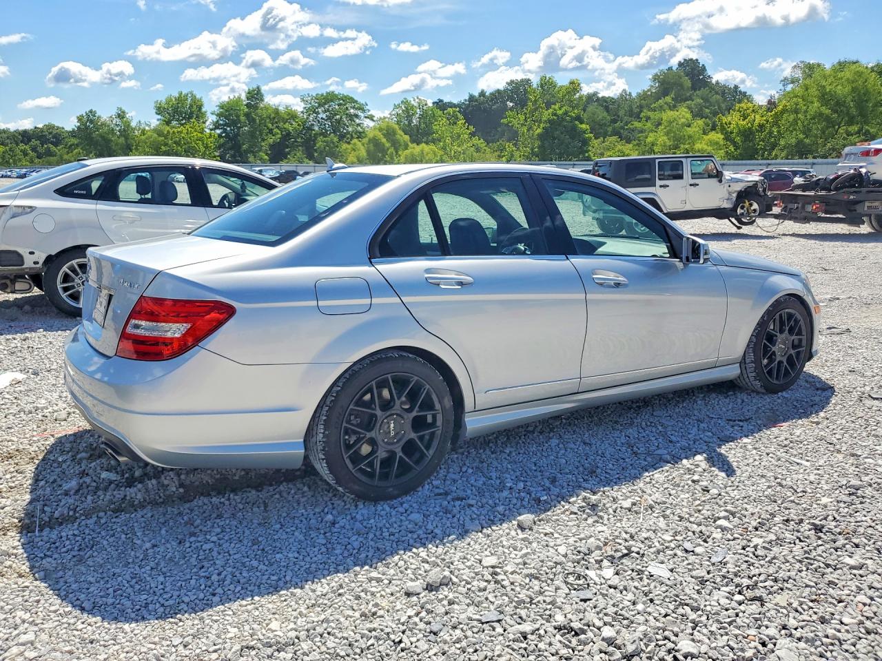 2014 Mercedes-benz C 300 4matic Silver vin: WDDGF8AB6EG188149