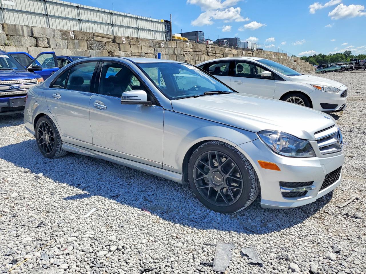2014 Mercedes-benz C 300 4matic Silver vin: WDDGF8AB6EG188149