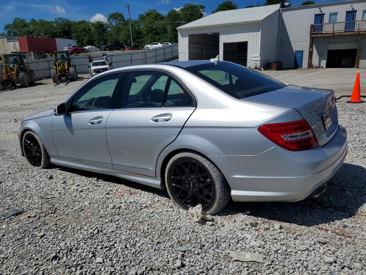 2014 Mercedes-benz C 300 4matic Silver vin: WDDGF8AB6EG188149
