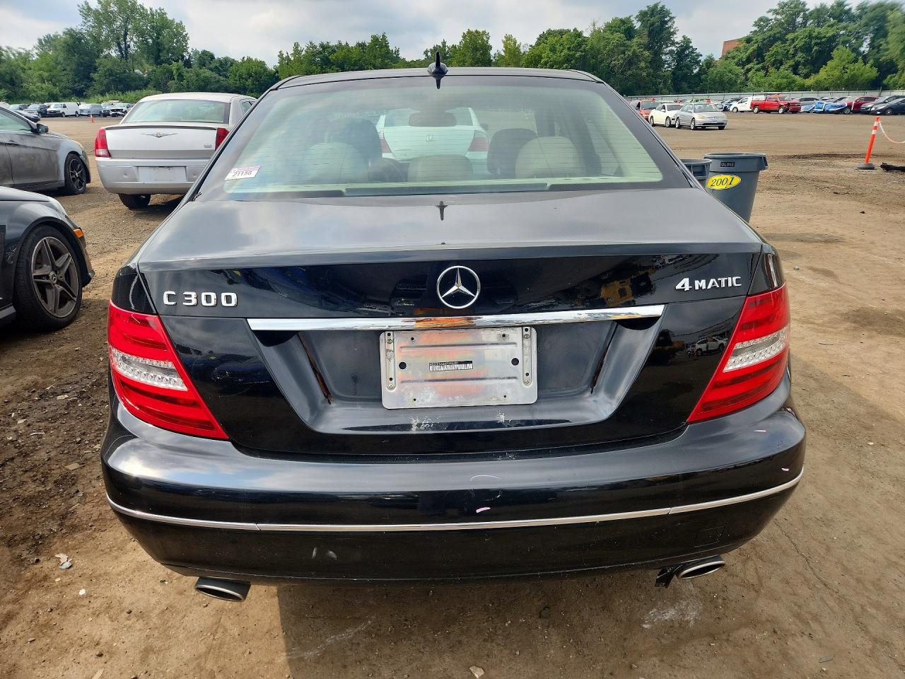 2014 Mercedes-benz C 300 4matic Black vin: WDDGF8AB6ER306401